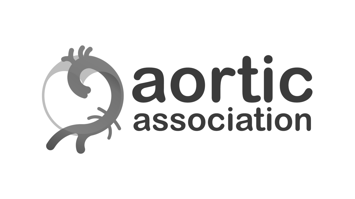 Aortic Association logo featuring an illustrated aorta graphic alongside the organization name in modern typography.