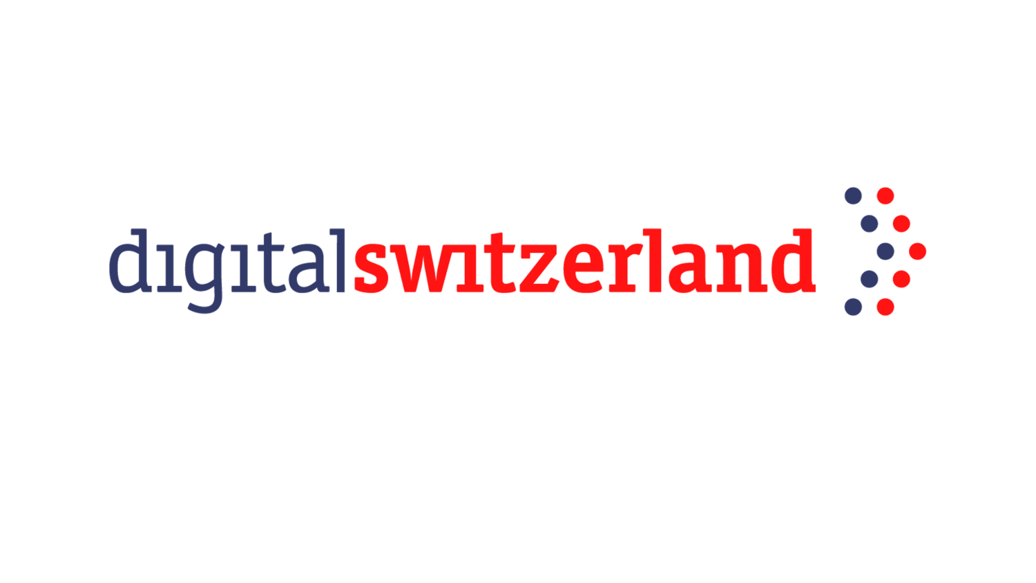 digitalswitzerland logo featuring bold dark blue and red typography with a decorative dot pattern graphic element.