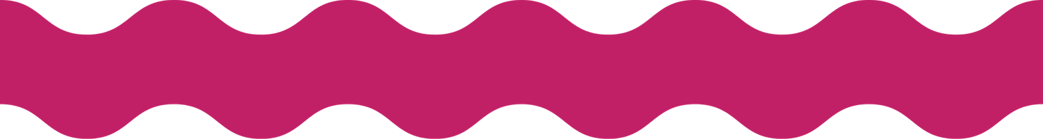 Decorative pink wavy ric rac ribbon border on white background.