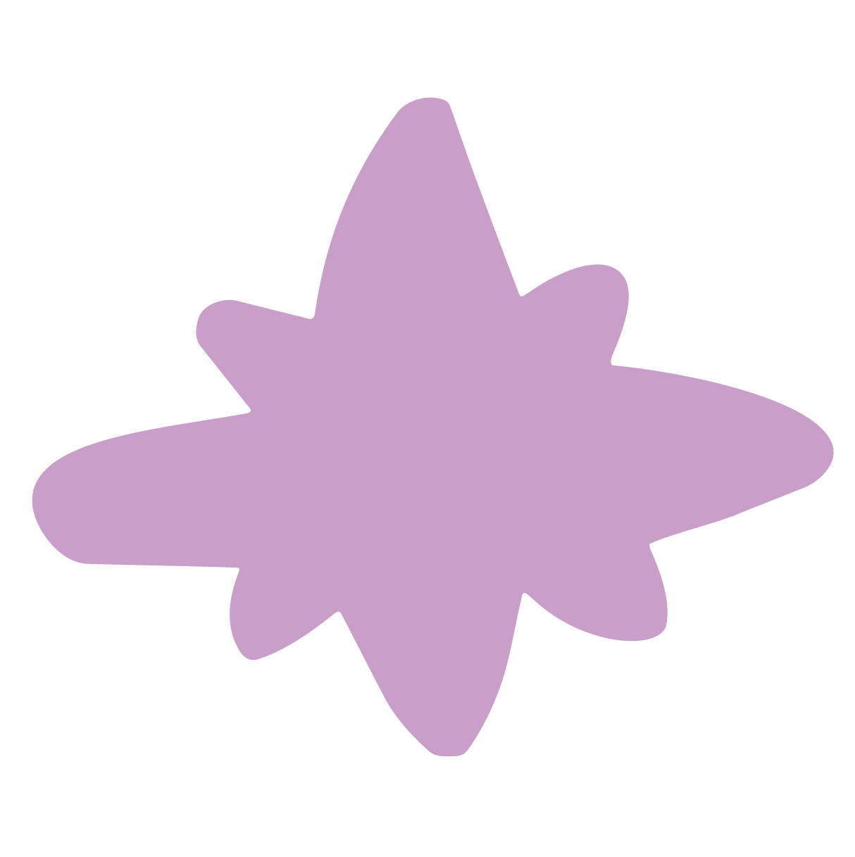 Purple lavender star flower shape icon on white background.