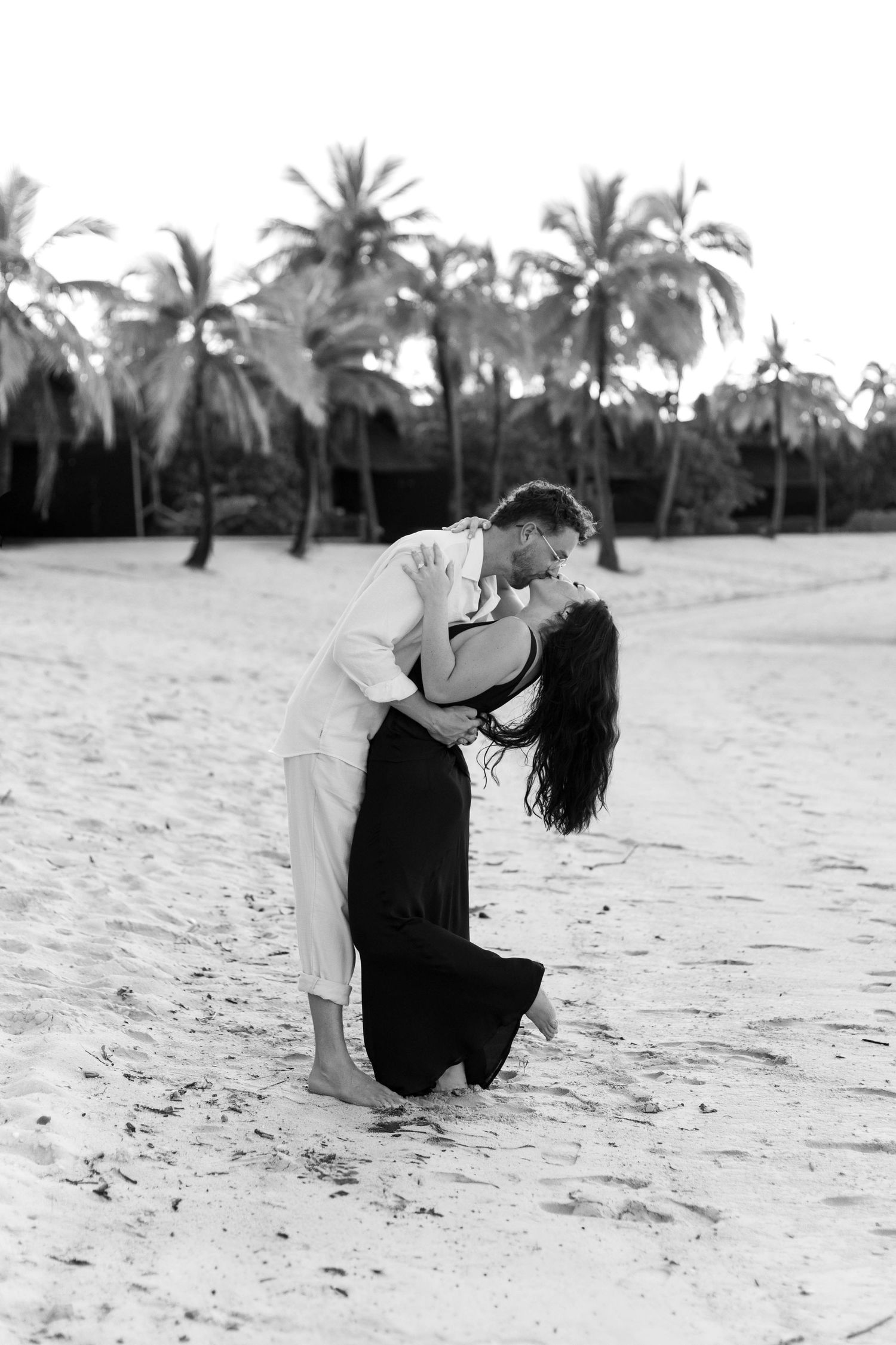 Fiji proposal couple enjoying a romantic beach photography session in Fiji