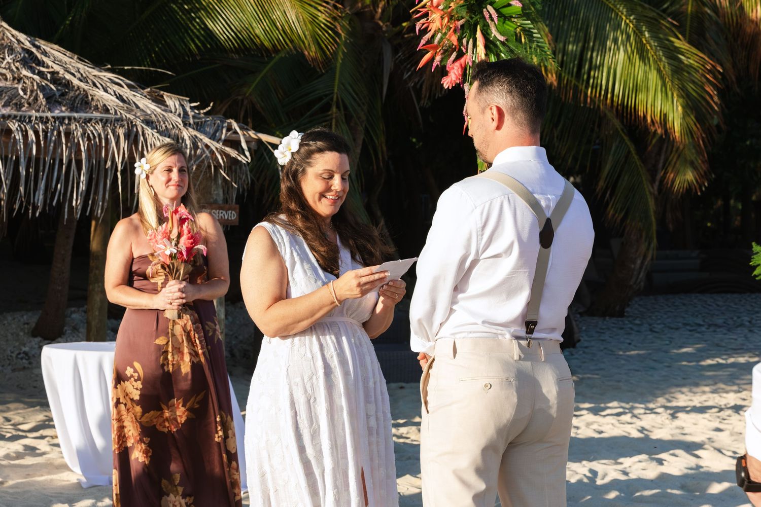 Fiji destination wedding photography capturing a couple celebrating by the ocean