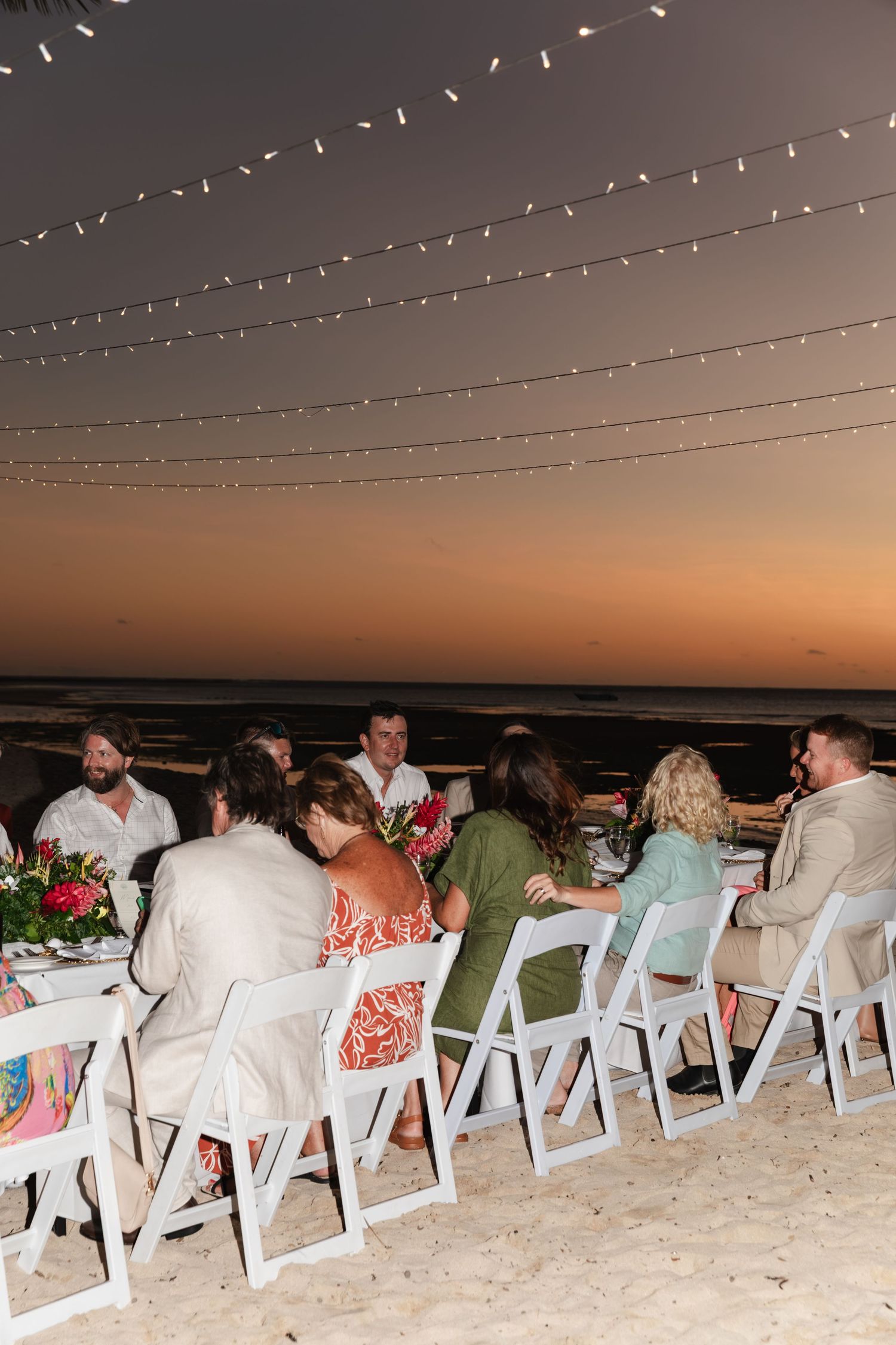 Fiji destination wedding photography capturing a couple celebrating by the ocean