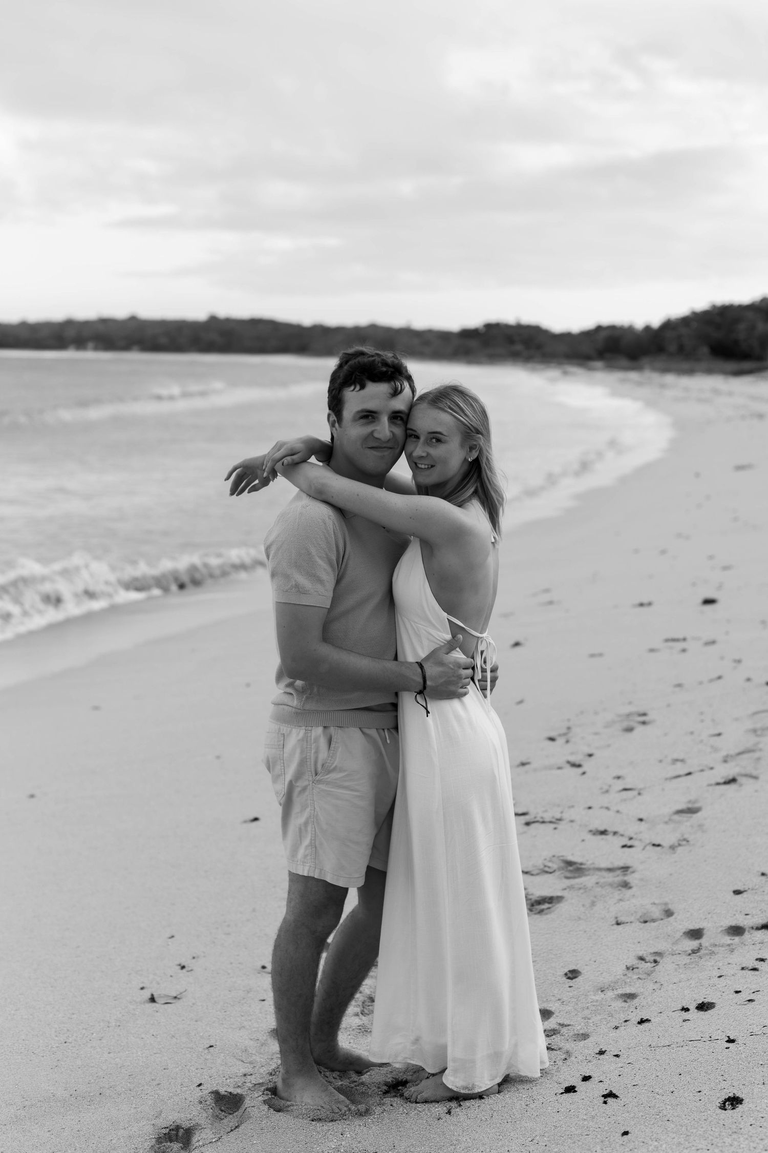 Couple enjoying a romantic beach photography session in Fiji