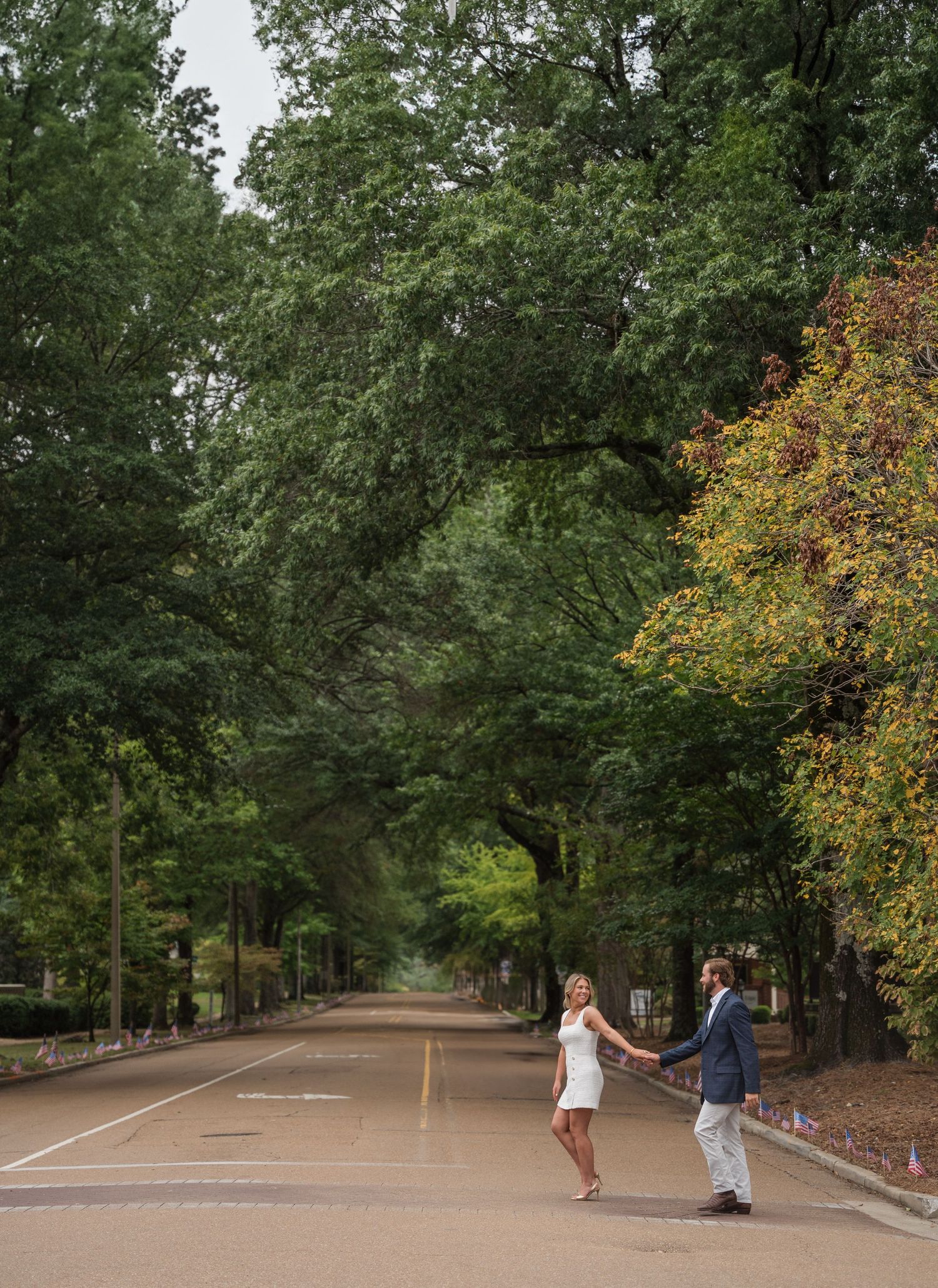 Mary Lauren and Ben on the Square in Oxford, MS
