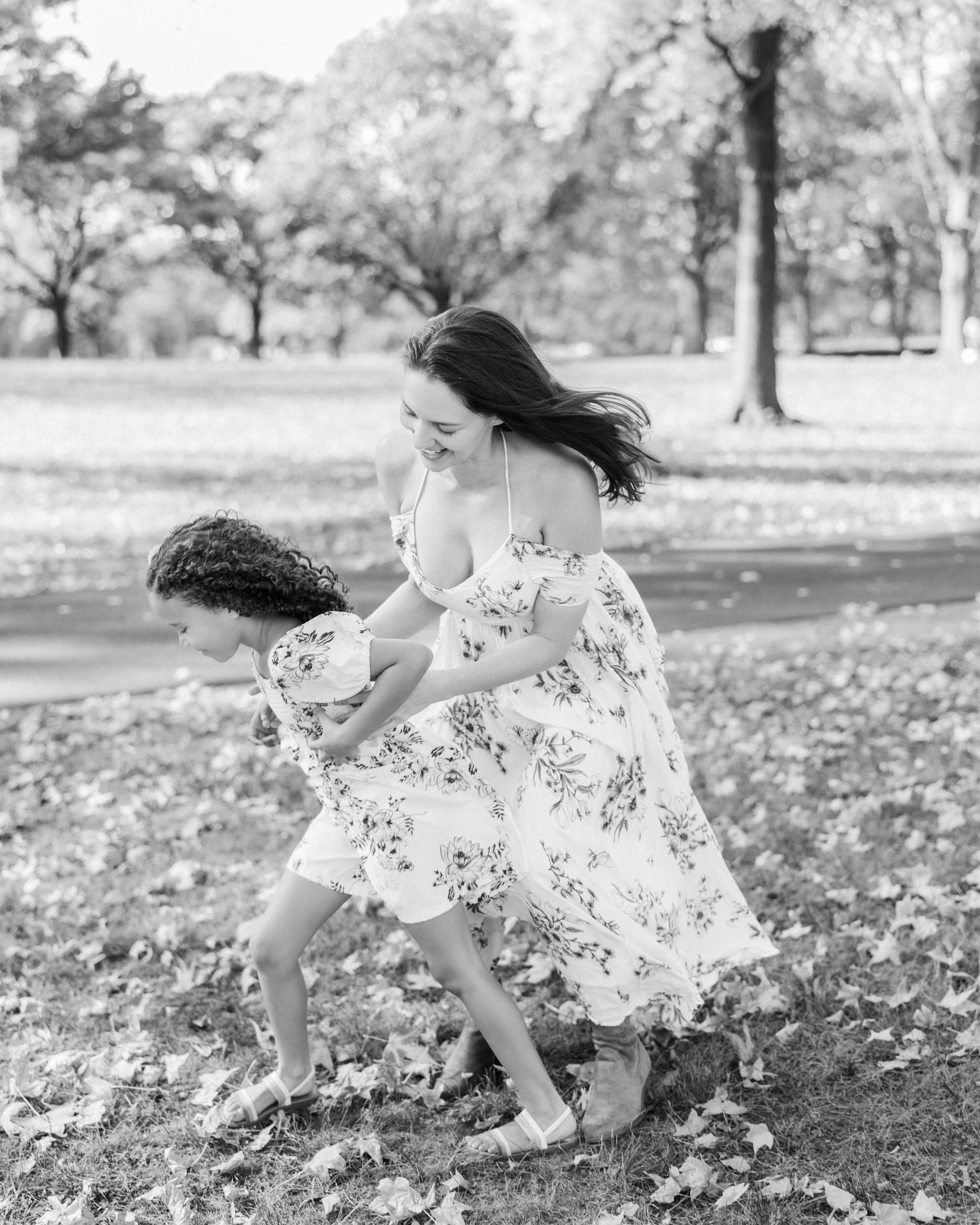mother holds on to daughter