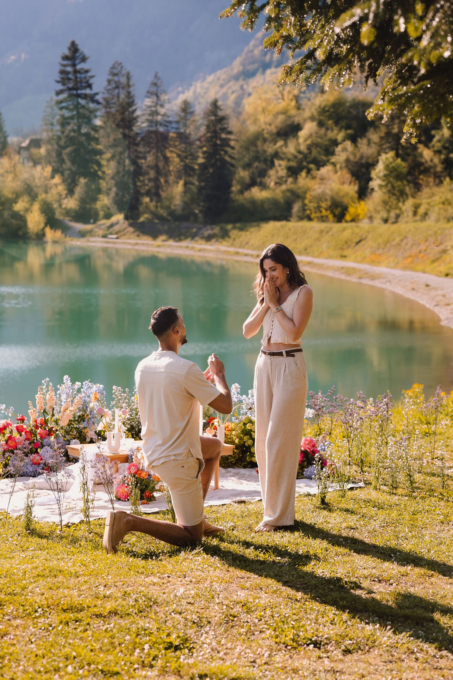 Demande en mariage au lac d'Annecy