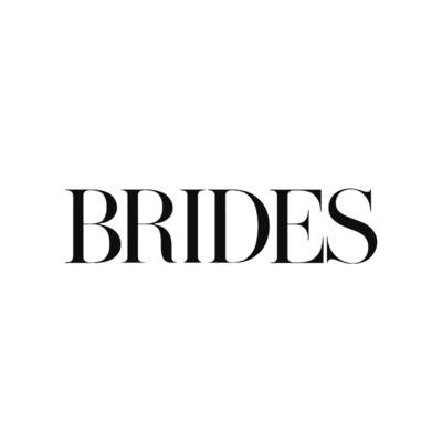 The word 'BRIDES' appears twice in a stylized black text on a white background.