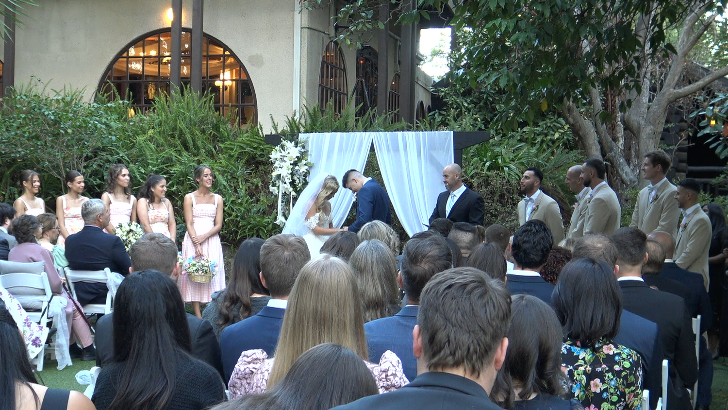 Outdoor livestreamed wedding