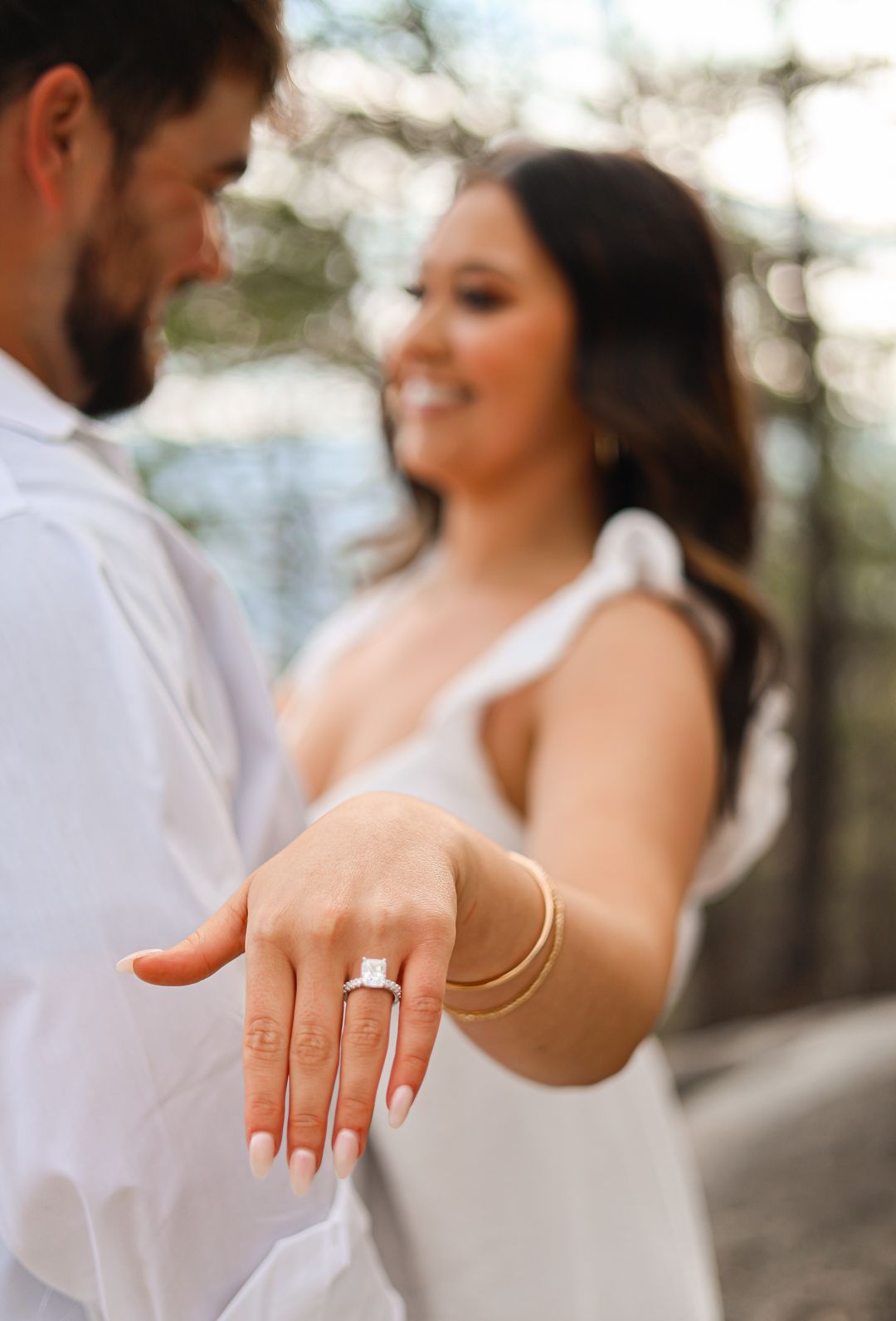 dreamy couples pictures, outdoors, engagement