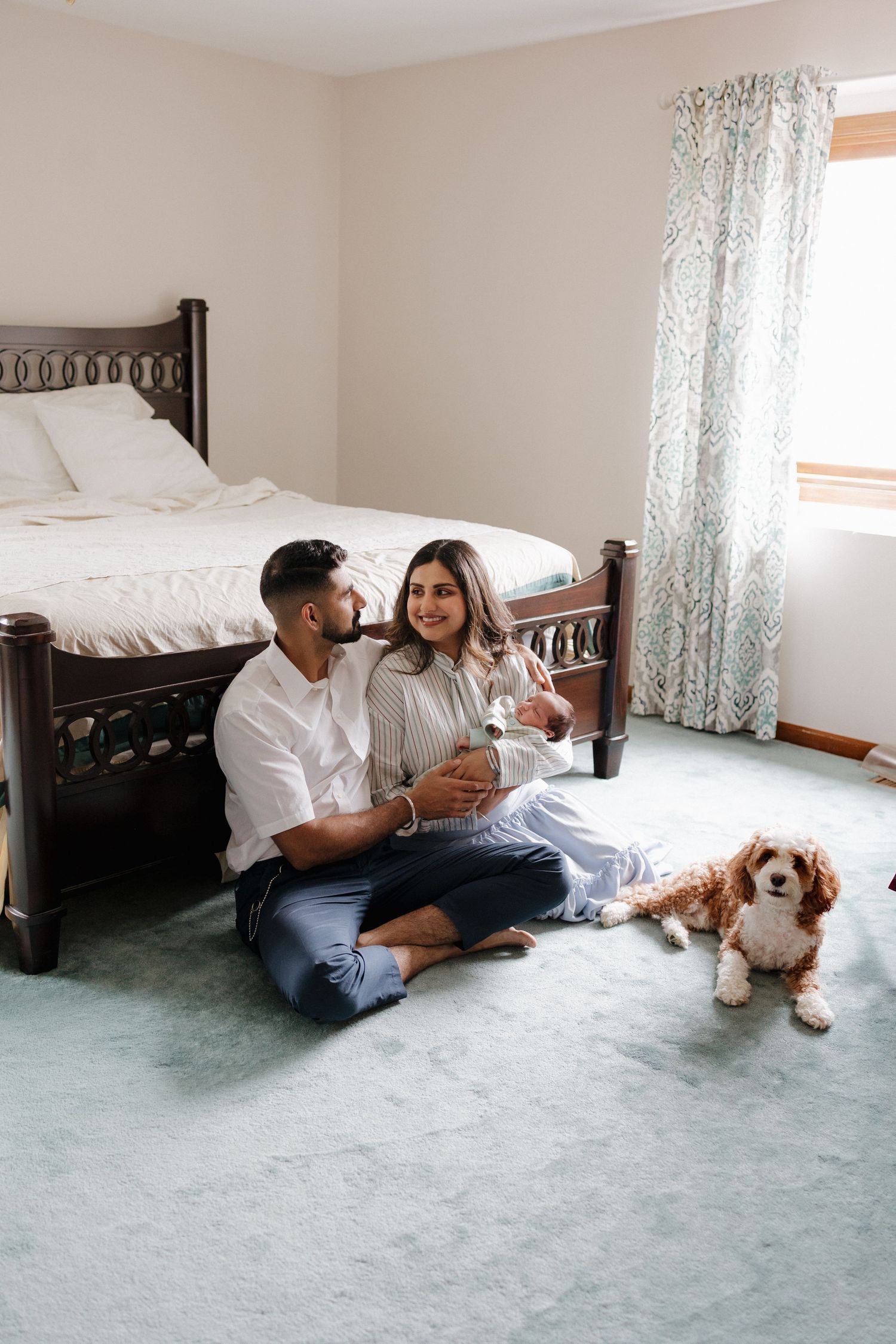 in home newborn session done in bolingbrook Illinois