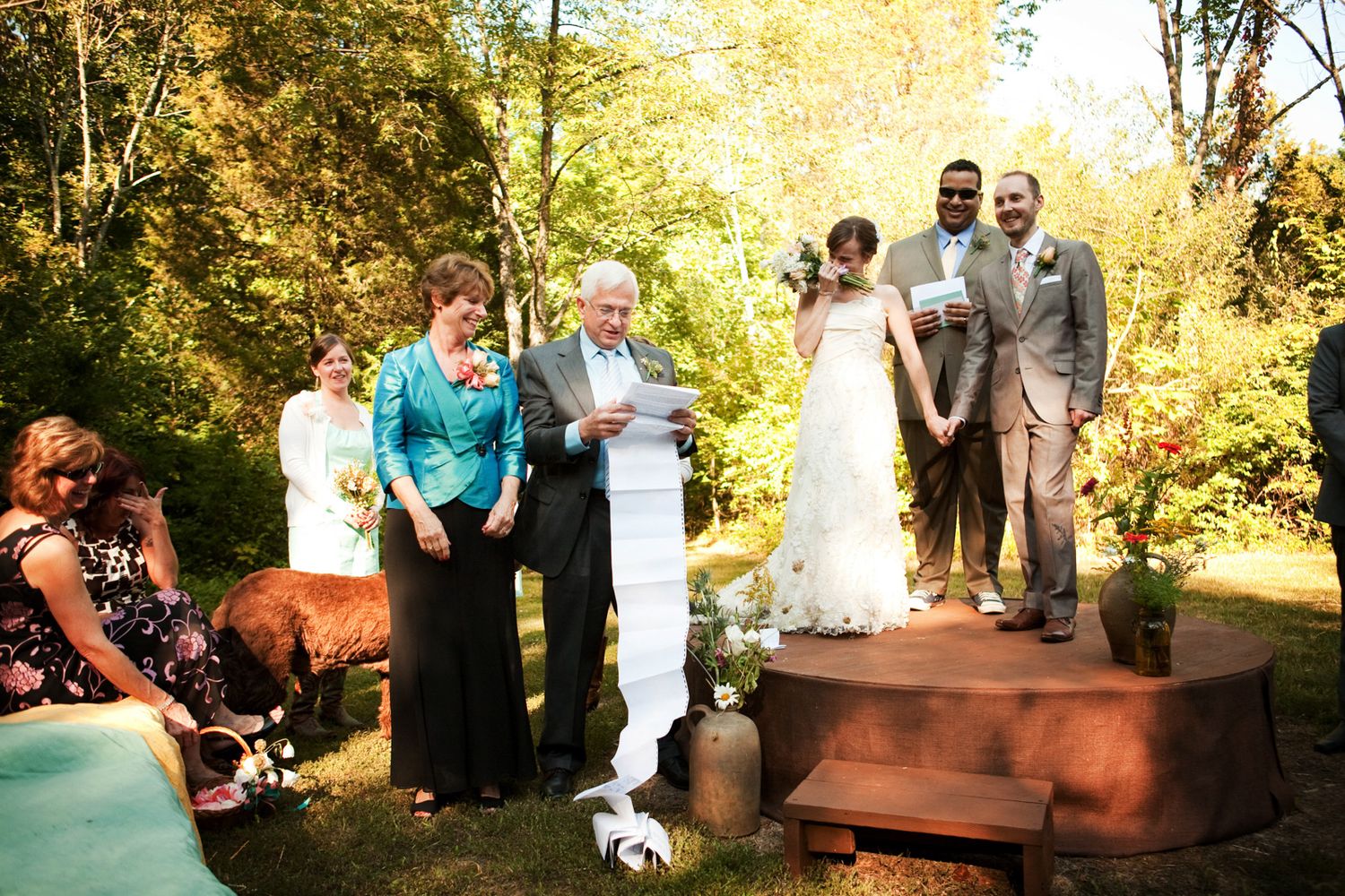 funny wedding ceremony day photo
