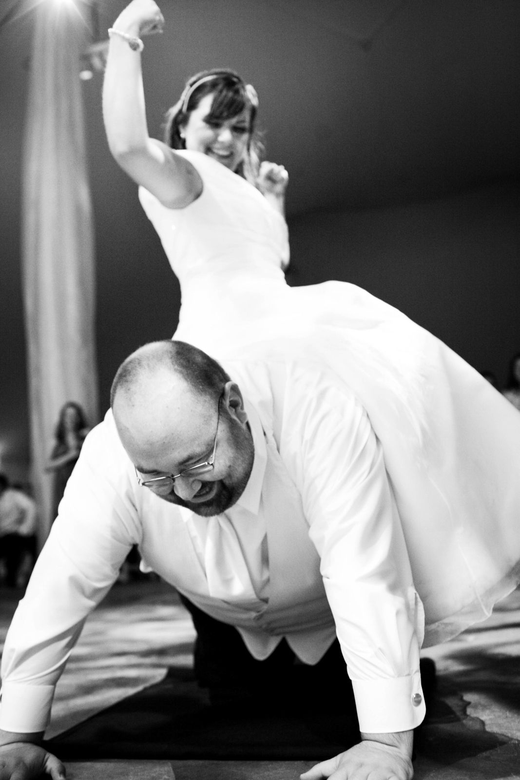 bride on a guy chair