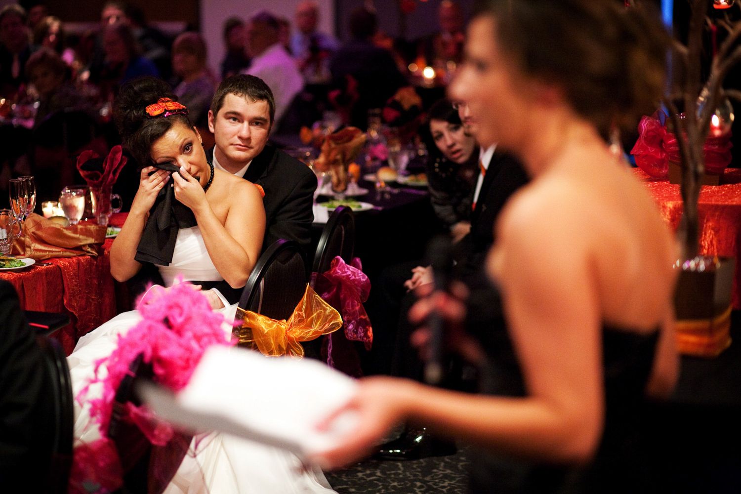 bride during speech