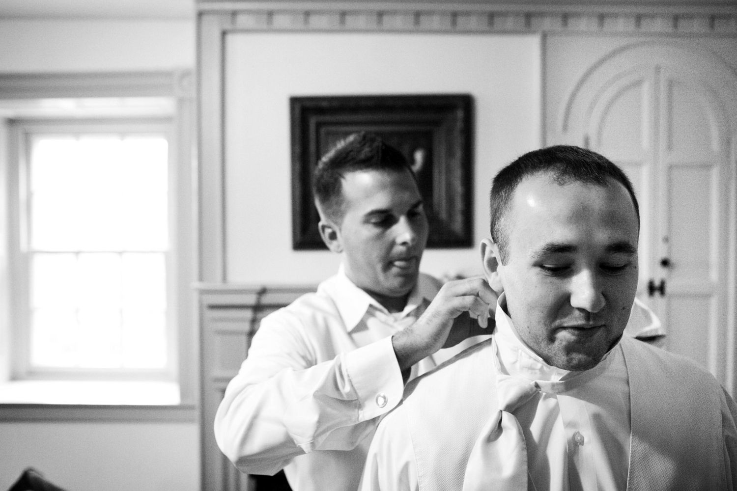 groom being primped