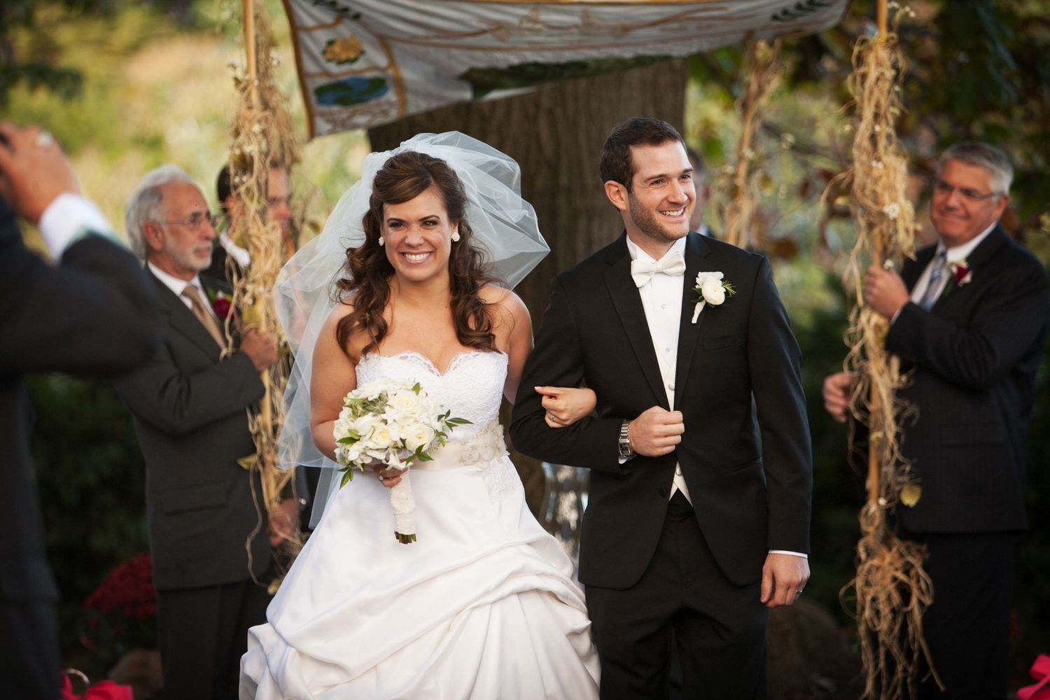 couple exiting the wedding