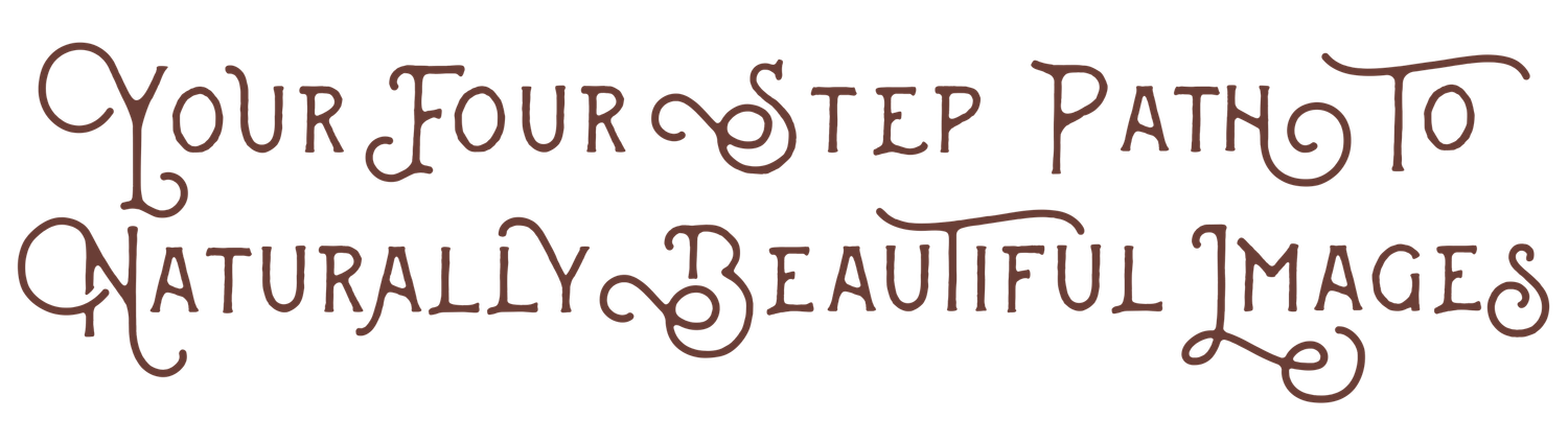 Decorative vintage text banner reading 'Your Four Step Path To'.