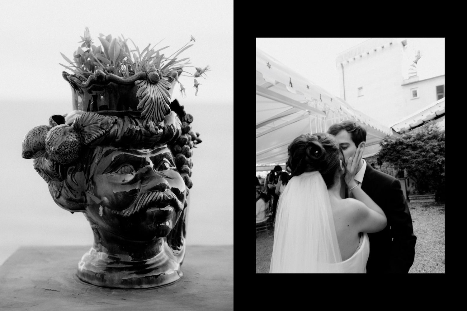 A series of black and white photographs showing vintage fashion and lifestyle moments arranged in a horizontal strip.