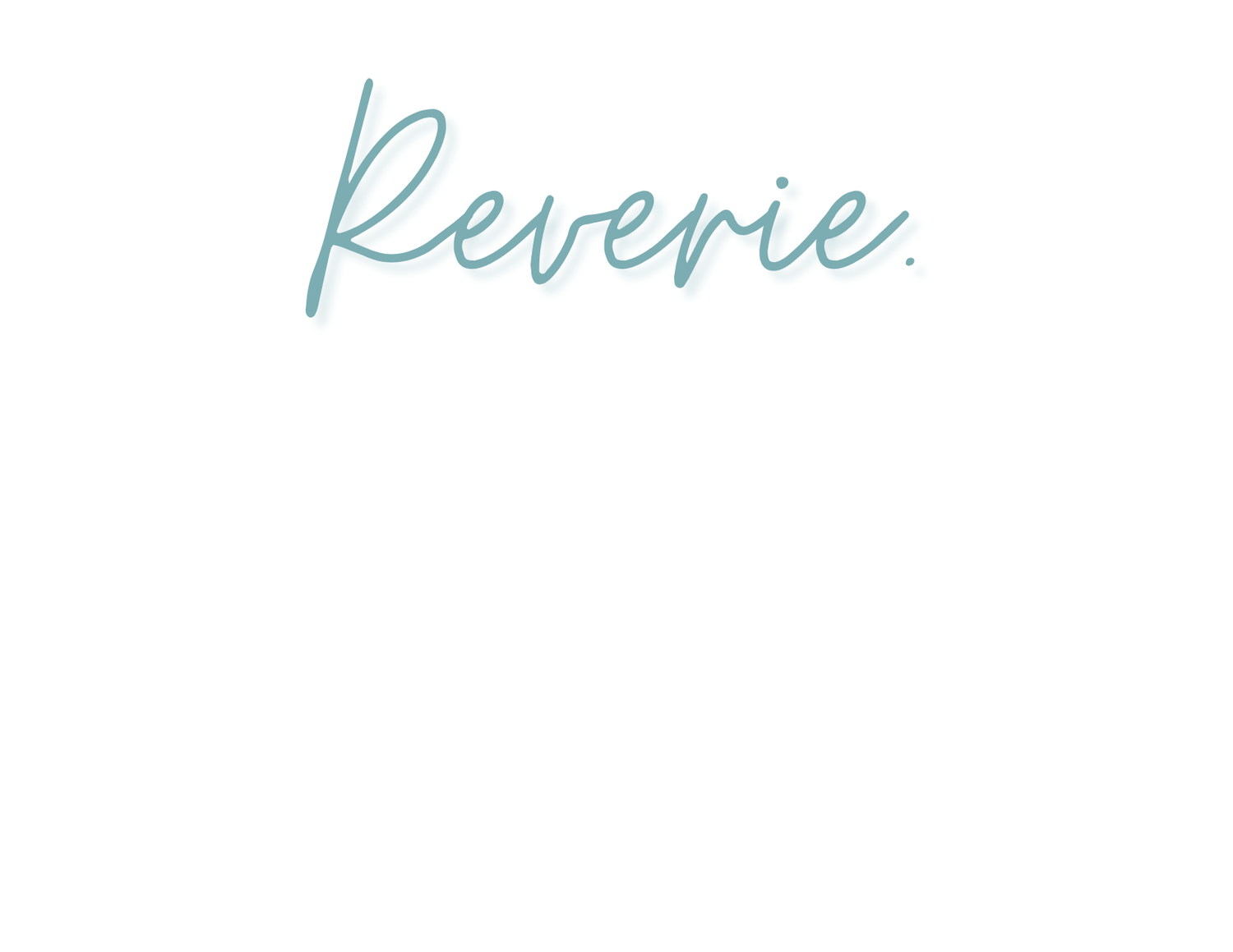 Decorative calligraphy text in soft teal color on white paper.