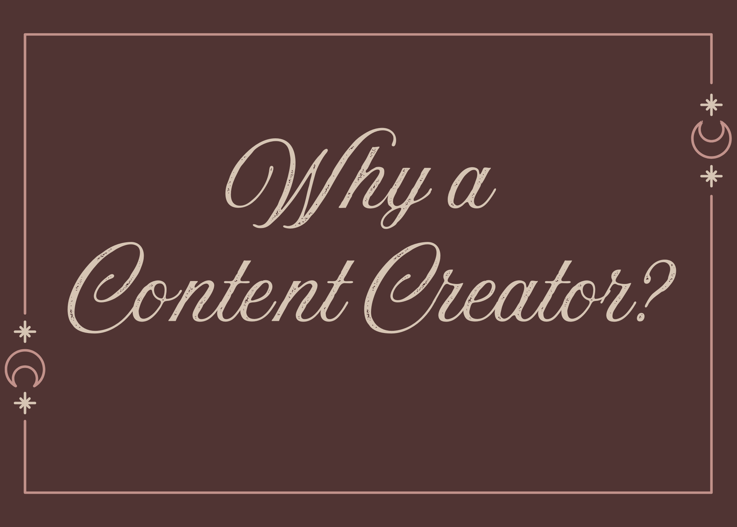 A series of purple and brown website headers with text about content creation displayed in elegant script fonts.