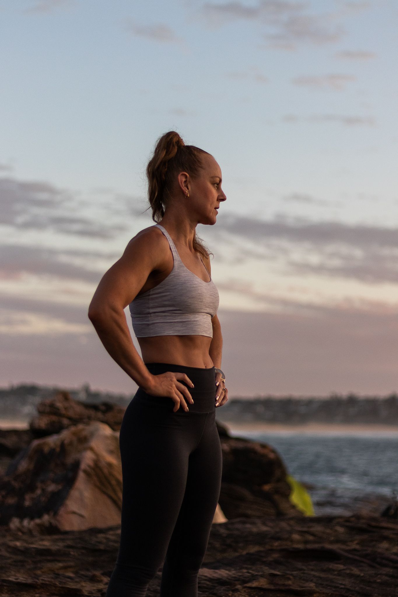 Outdoor fitness portrait, Jemma Aitken ABF pro athlete, Northern Beaches