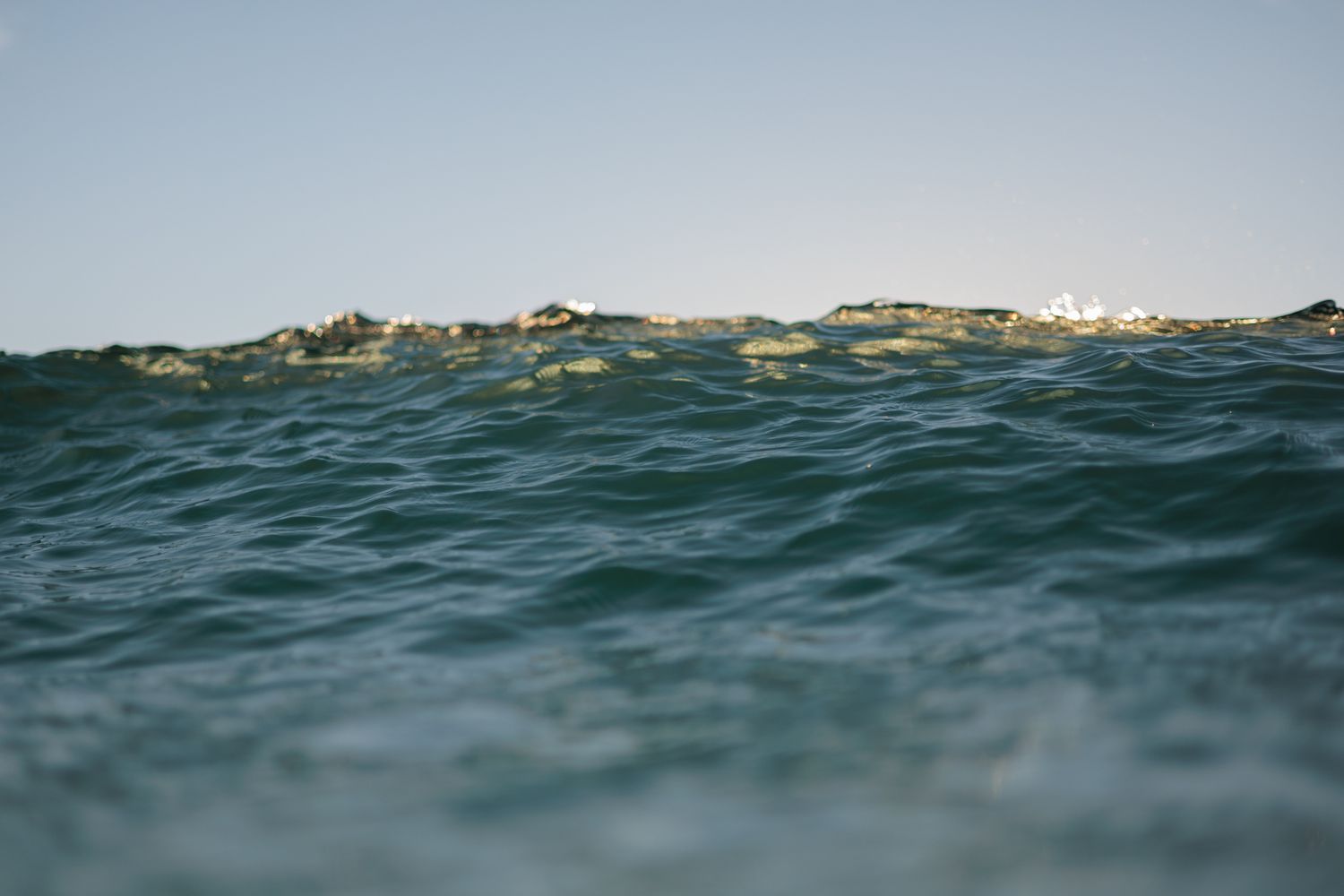 Surface Textures at Freshwater Beach Sydney, just as the light is filtering through the wave