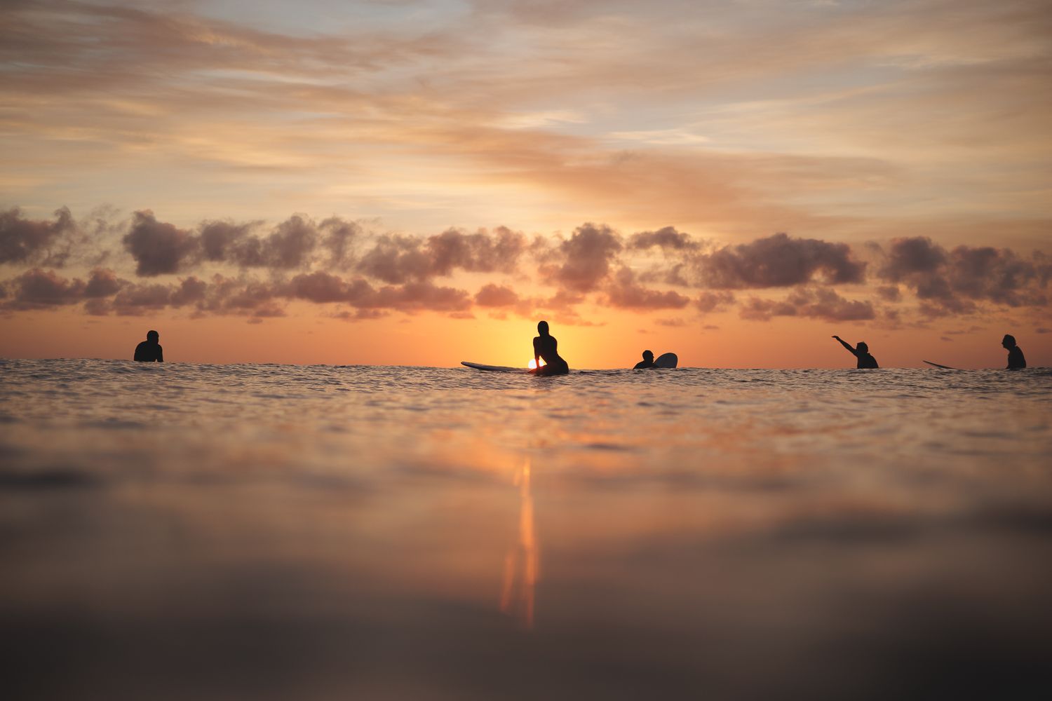 Sunrise from water level at Freshwater Beach shot with Aquatech water housing — surf and ocean photography, Northern Beaches