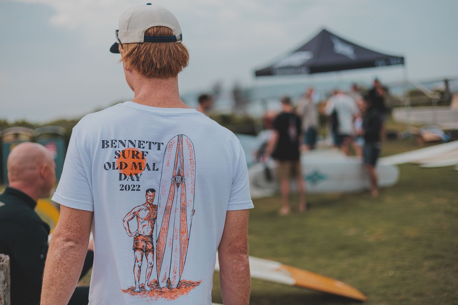 Tom Bennett at the Bennett Surf Co surfboard demo day — brand event photography, Northern Beaches Sydney