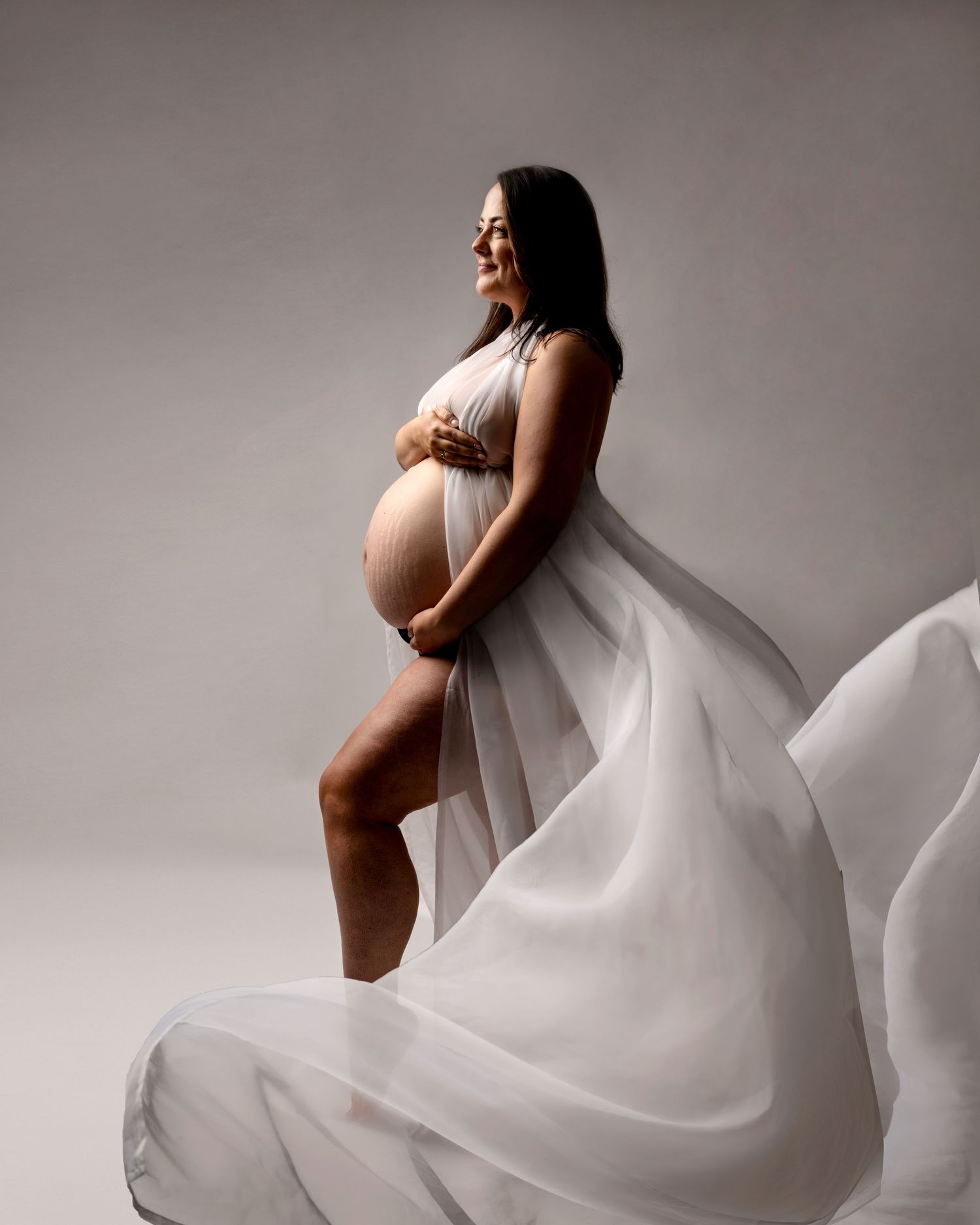 Studio maternity portrait in Aberdeen