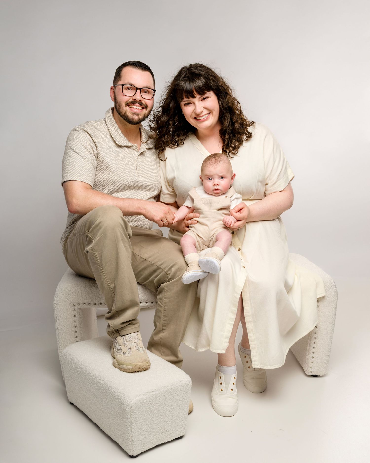 Family portrait with newborn baby in Aberdeen