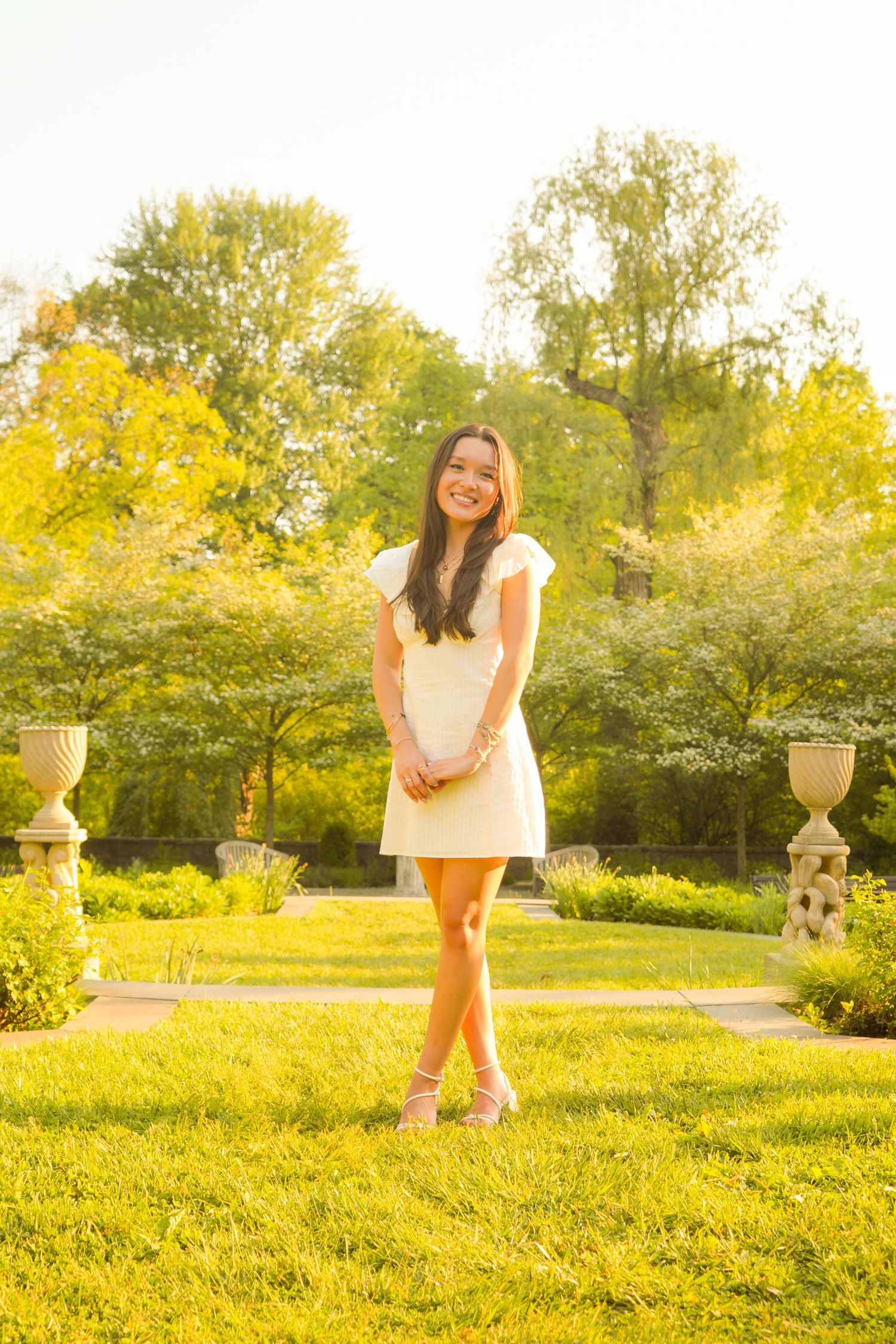 A woman posed for a portrait in the sun.