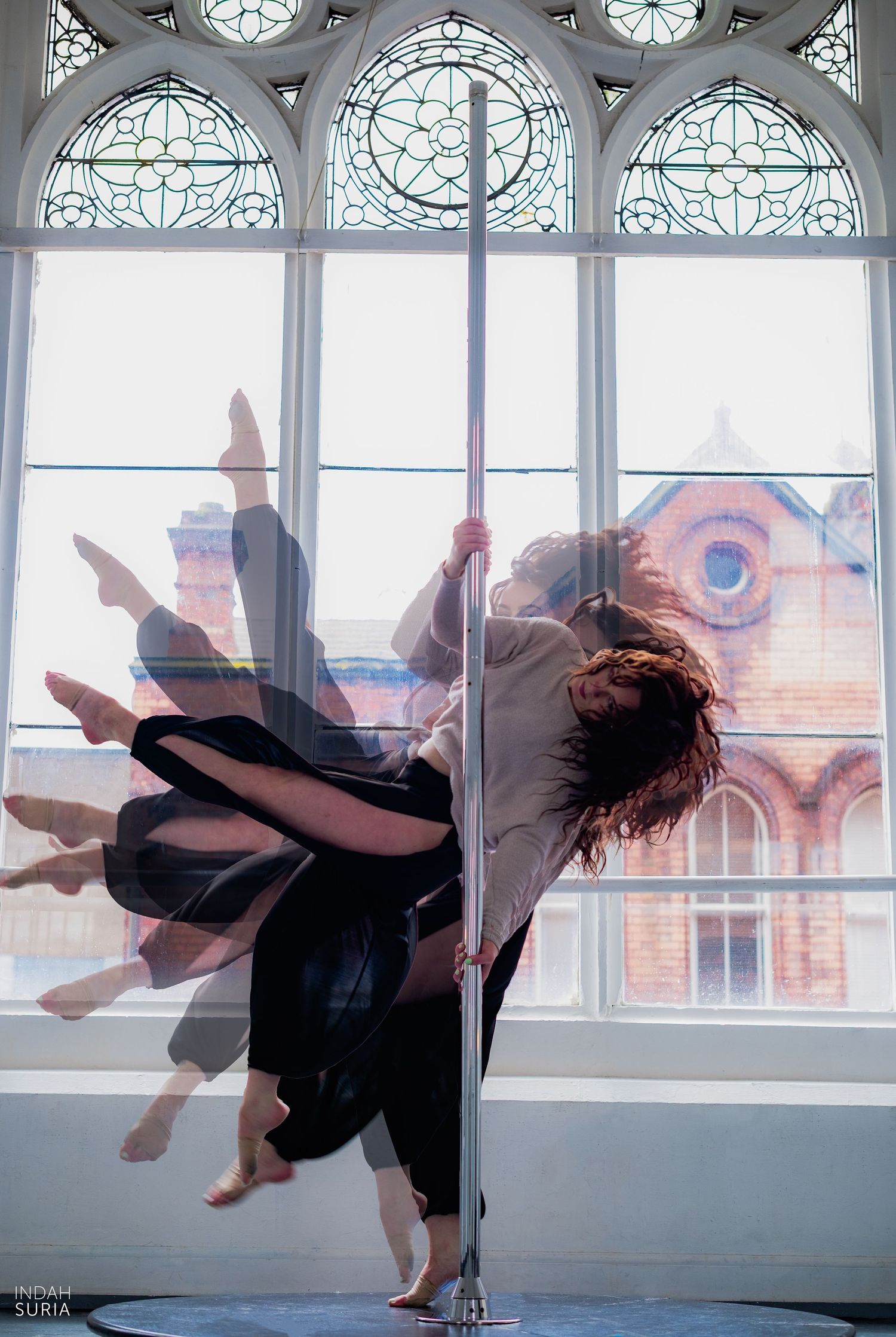 Pole dance artistic photo manipulation