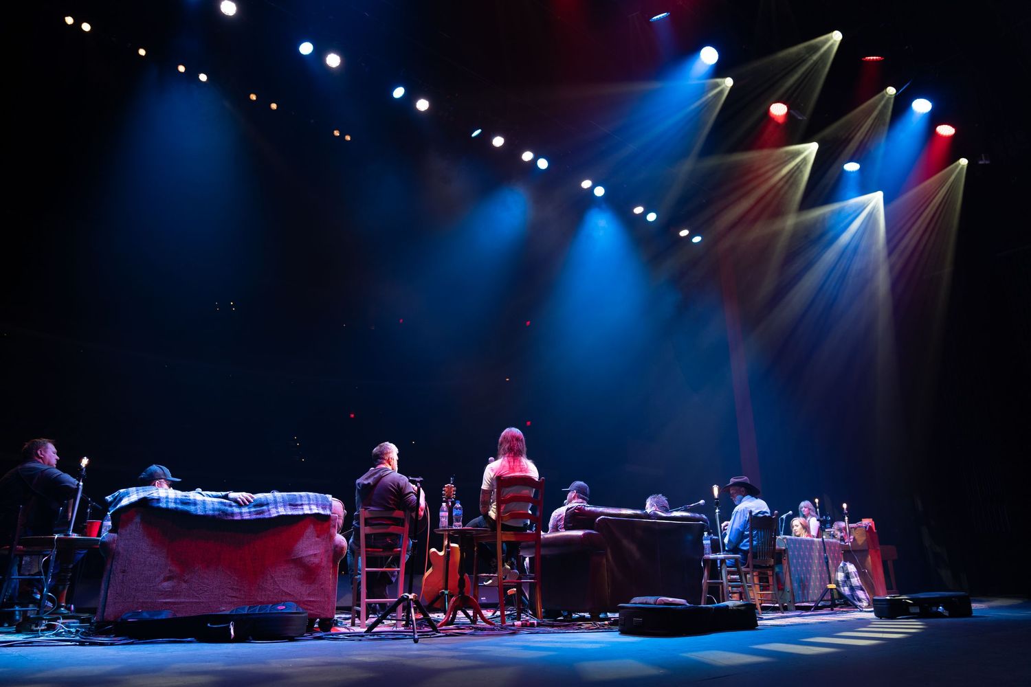 A stage photo of the Durham Performing Arts Center captured by Tina Telep during the Nashville Songwriters performance.