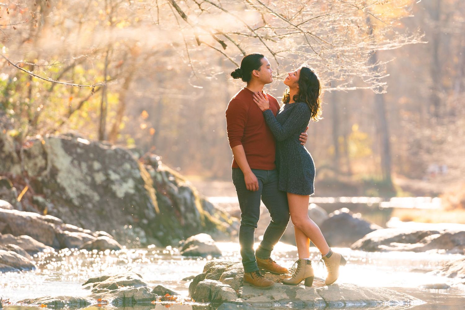 Eno River Engagement Photo shoot  - photo by Tina Telep