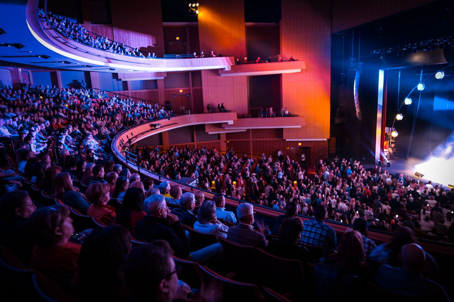 The interior of the Durham Performing Arts Center captured by photographer Tina Telep as a part of the production company Tina Telep Media.