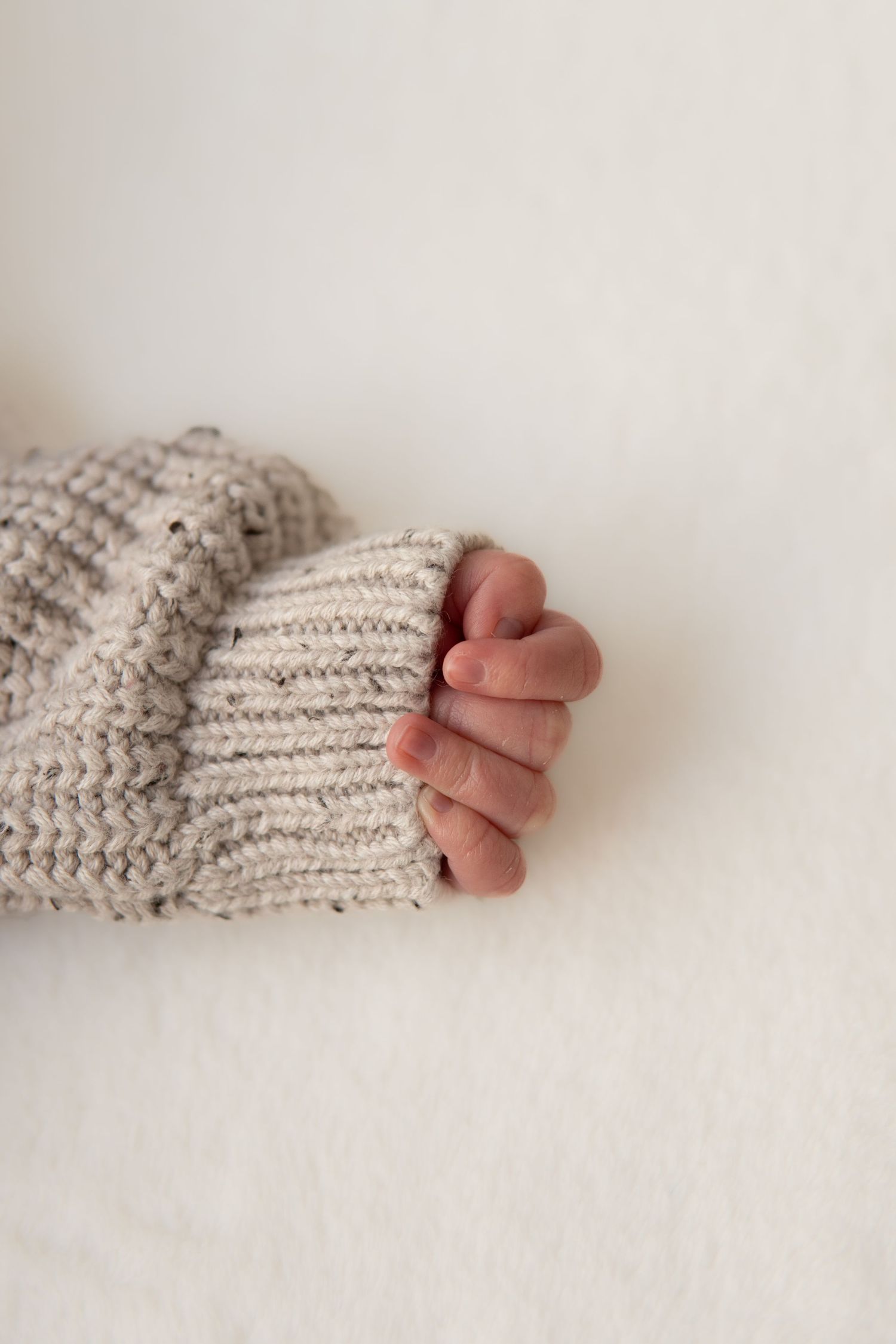 soft close up features of newborn baby