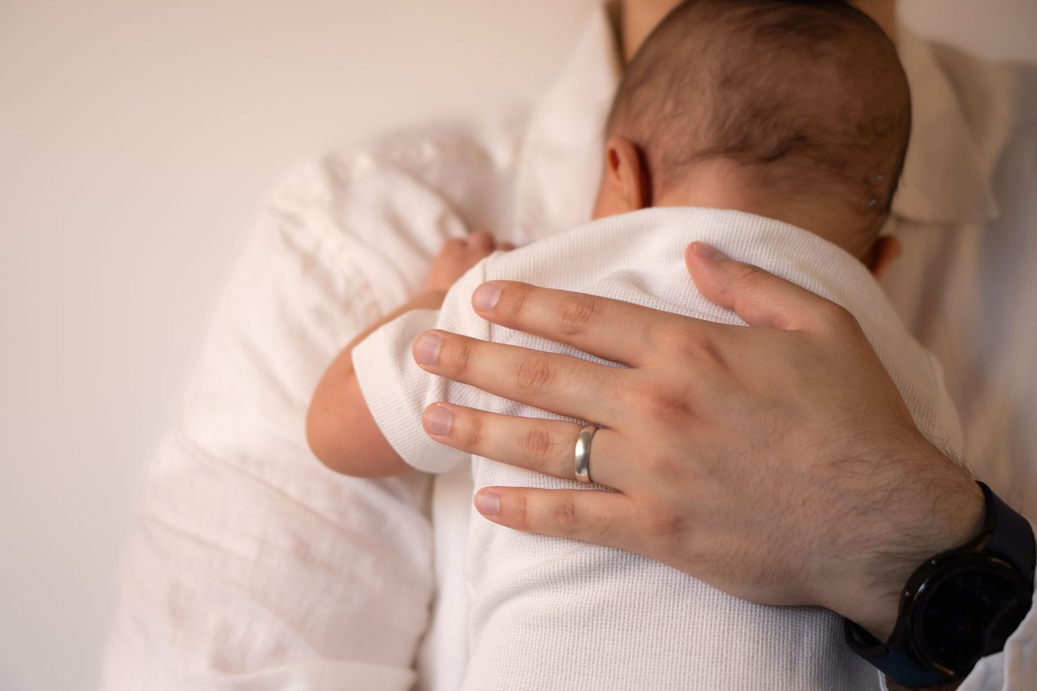safe in father's arms