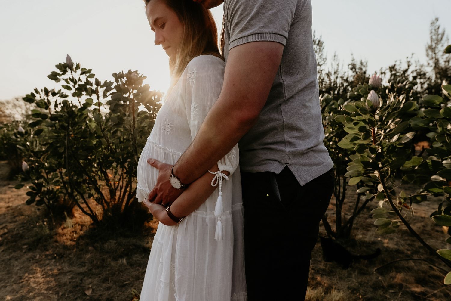 Maternity shoot by Pretoria photographer capturing motherhood moments.