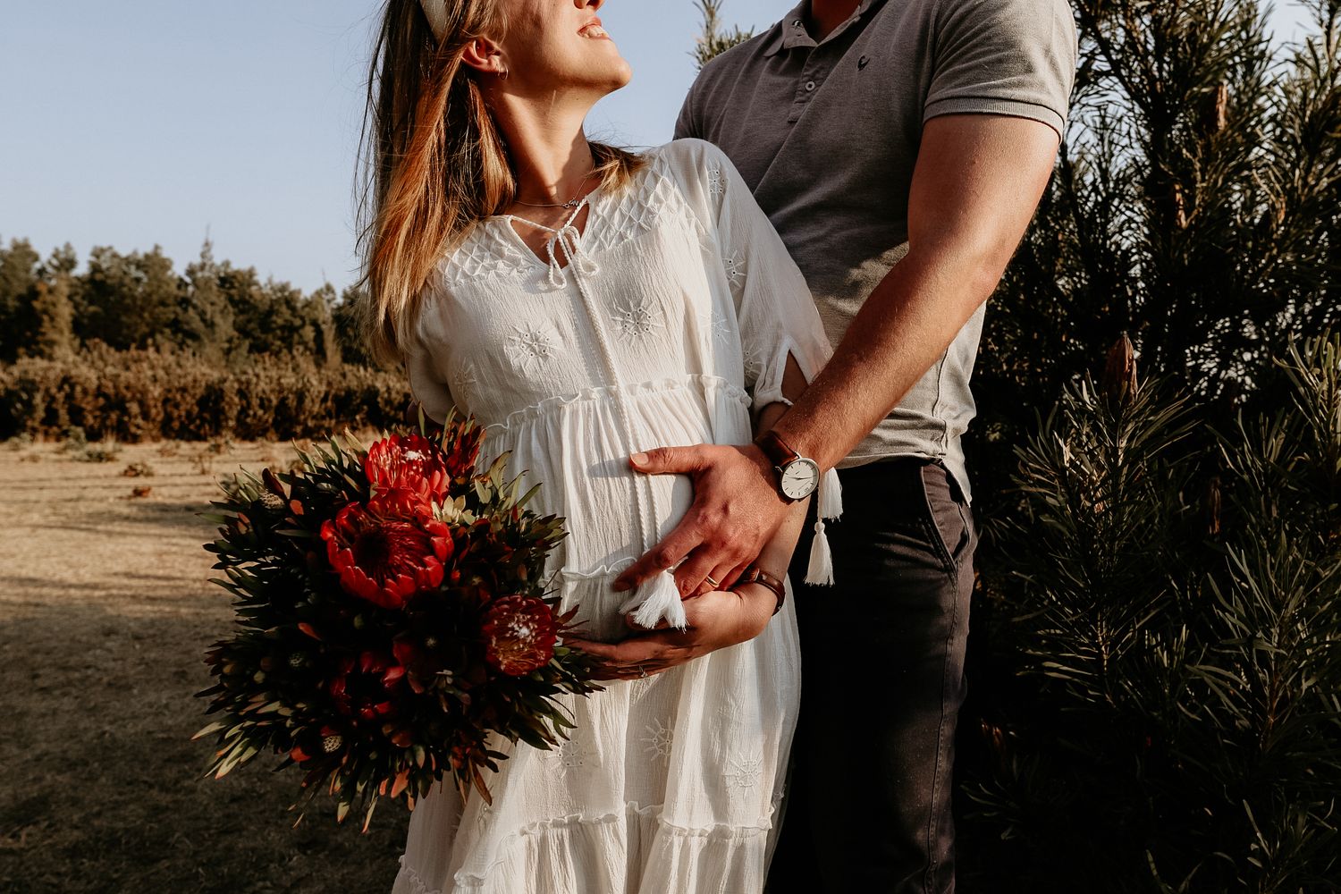 Maternity shoot by Pretoria photographer capturing motherhood moments.