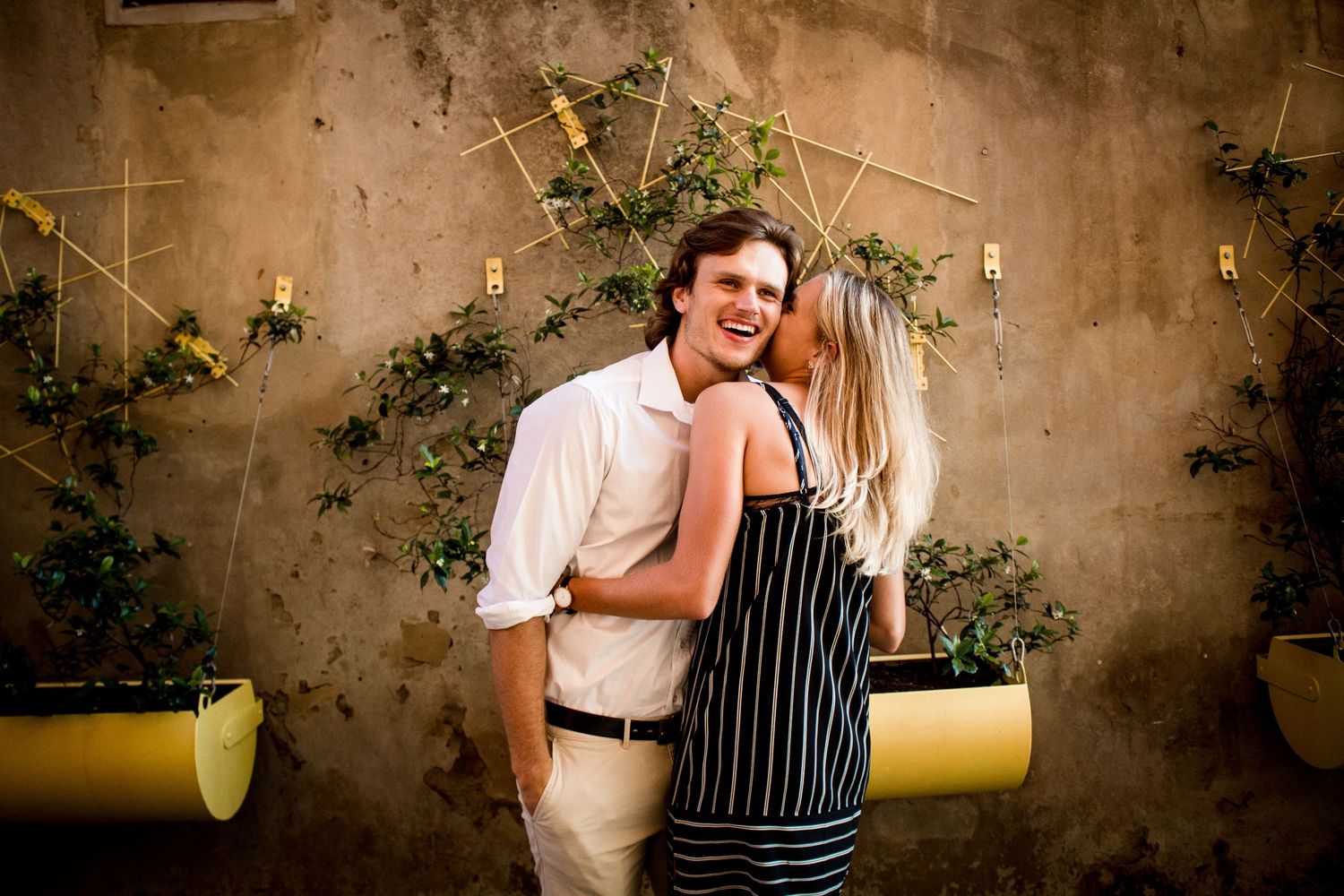 Couple session by travel photographer in natural outdoor setting