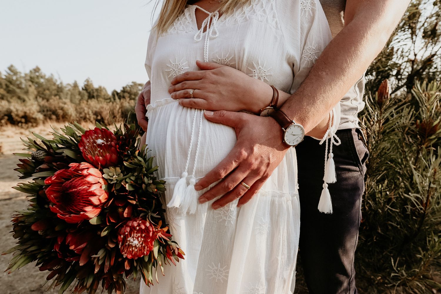 Maternity shoot by Pretoria photographer capturing motherhood moments.