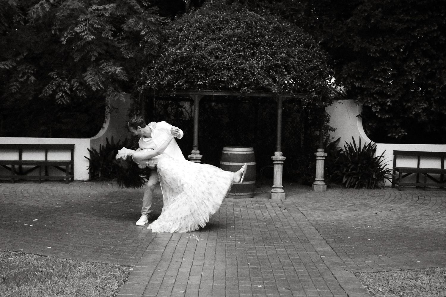 Wedding couple sharing a romantic moment at a Pretoria wedding venue
