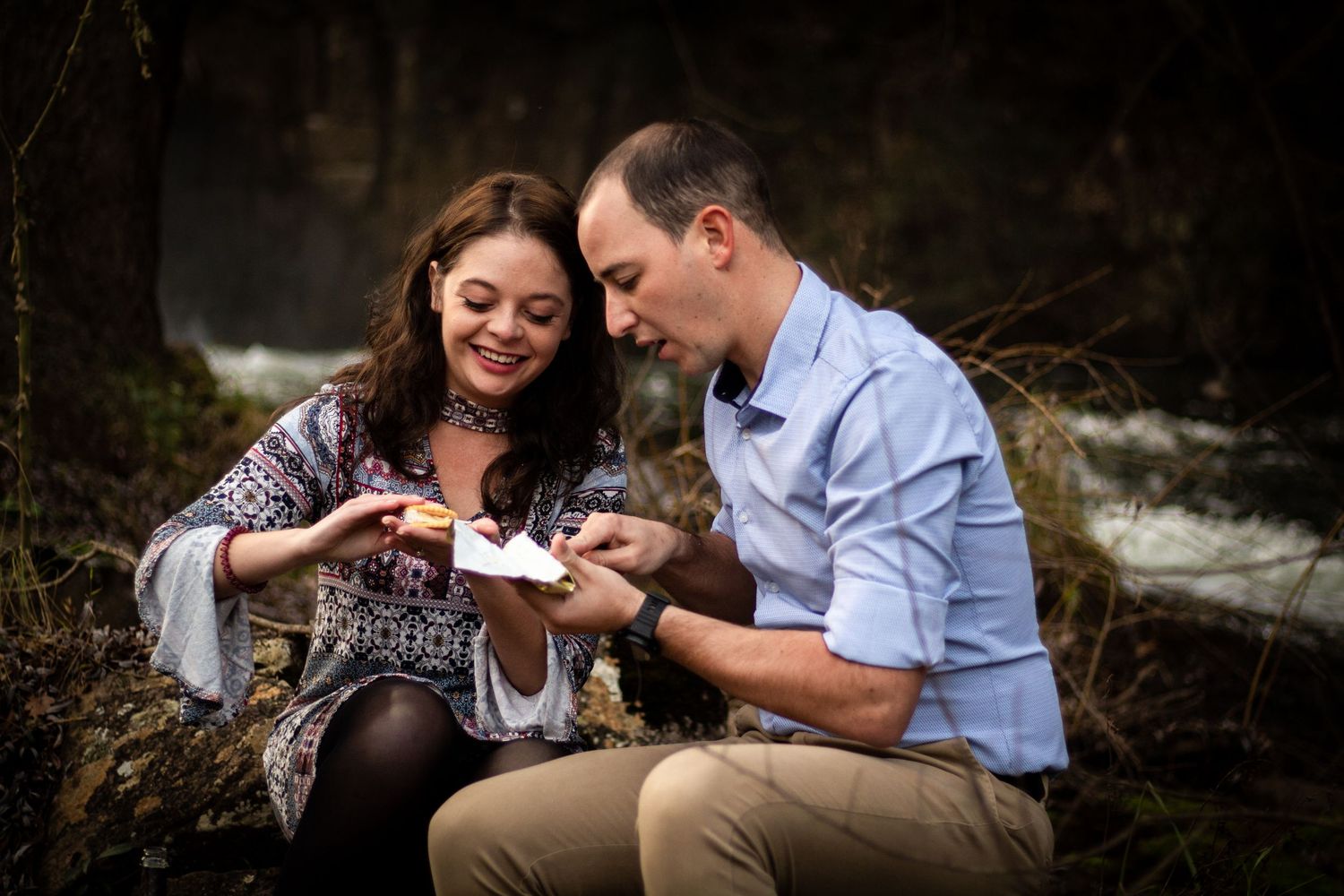 Engagement shoot by Midlands photographer capturing couple connection