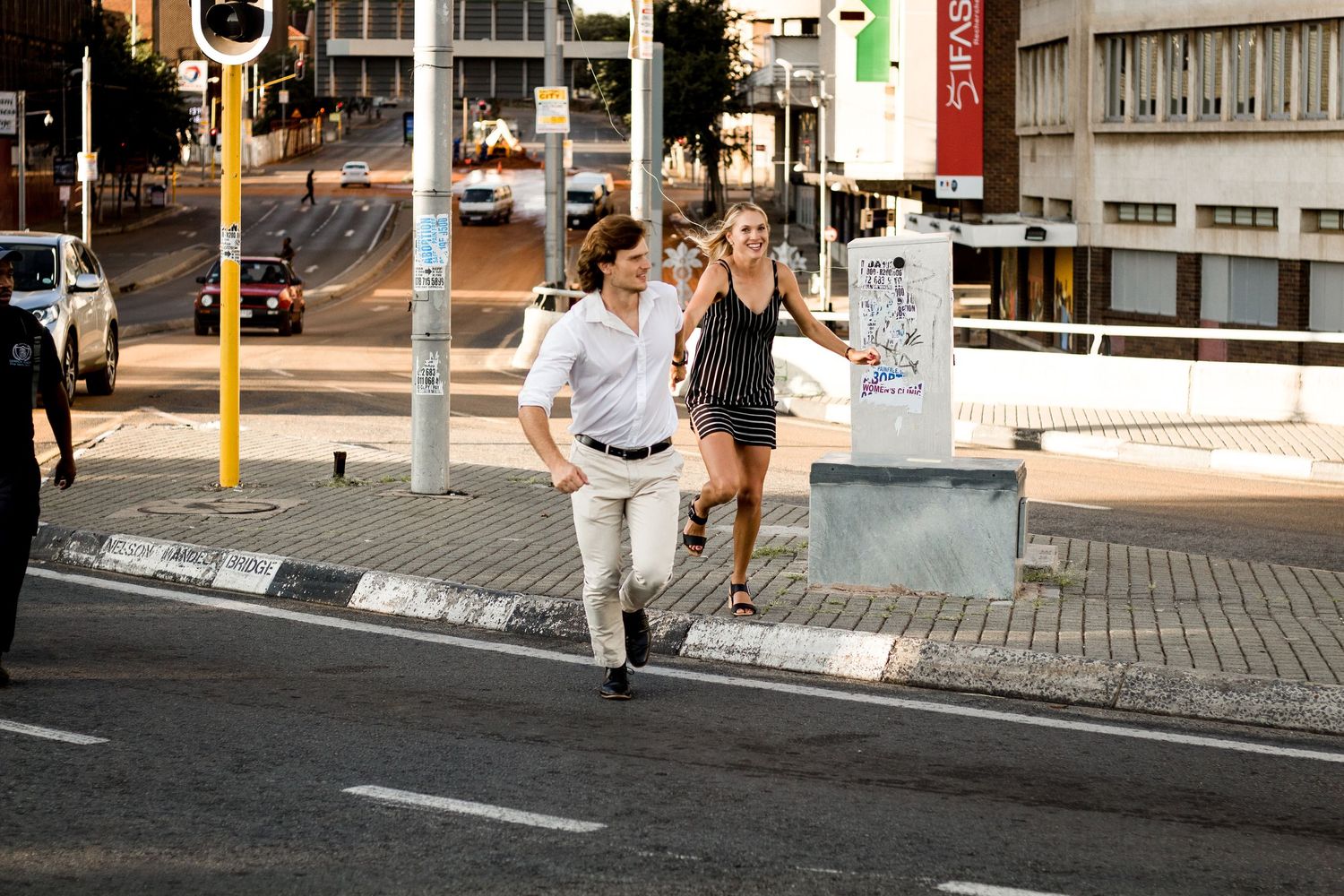 Couple session by travel photographer in natural outdoor setting