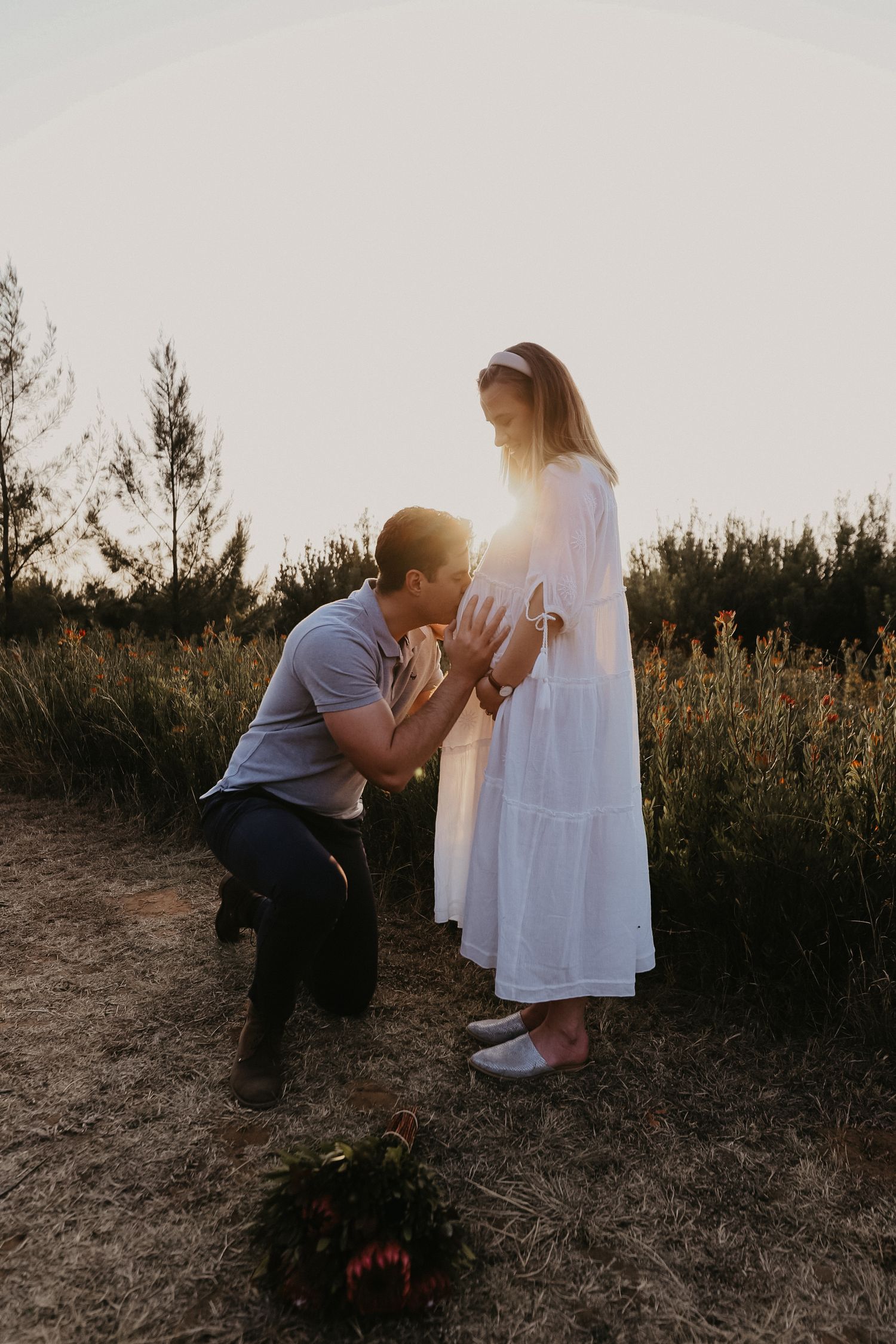 Maternity shoot by Pretoria photographer capturing motherhood moments.