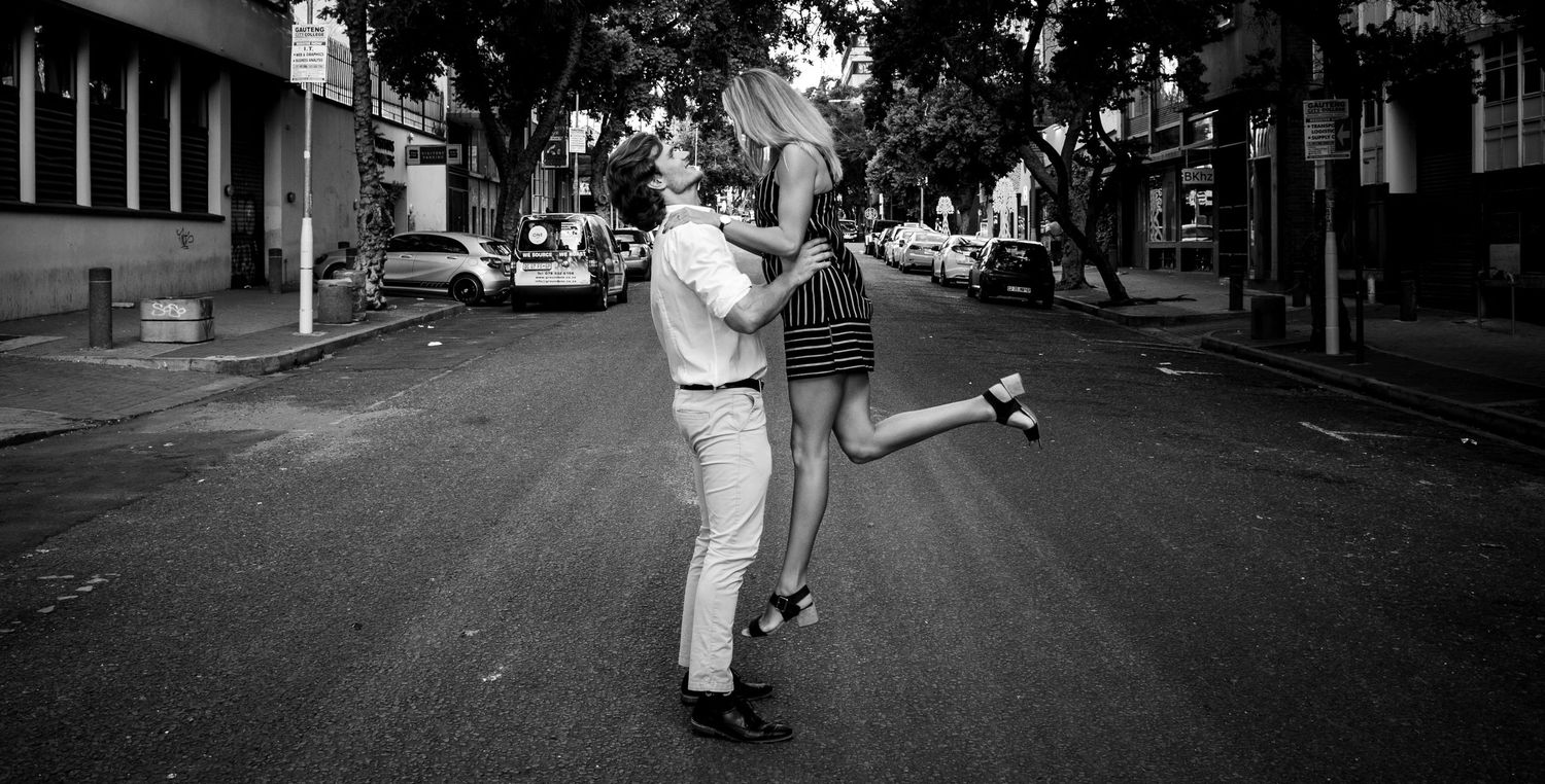 Engagement shoot by Johannesburg photographer capturing couple connection