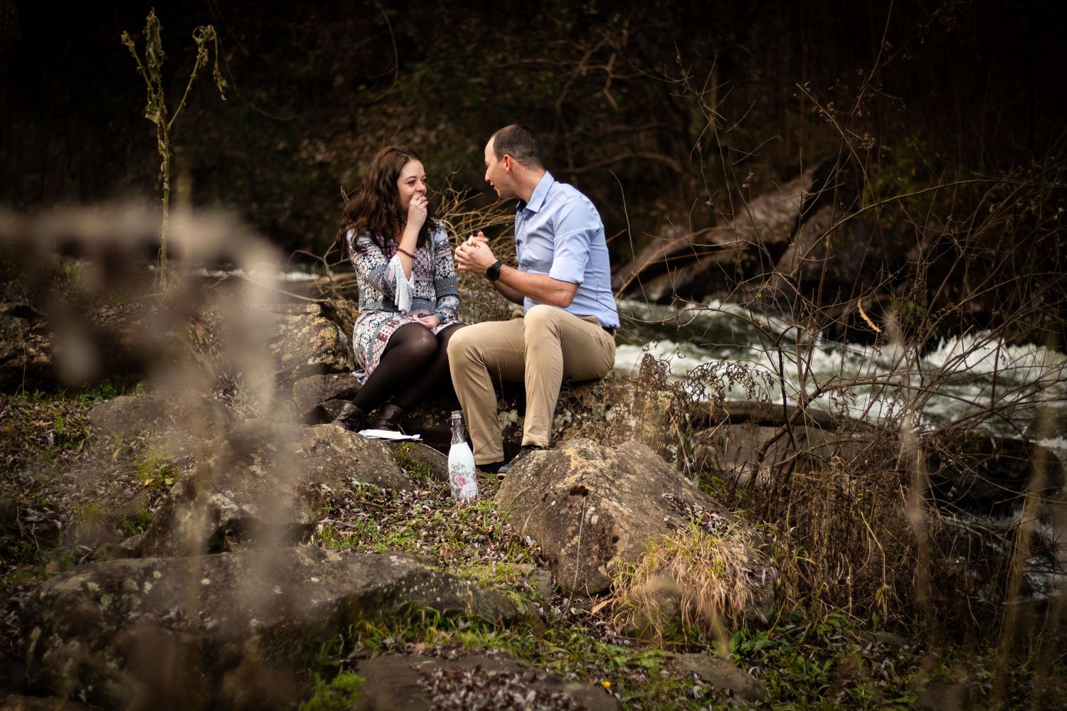 Engagement shoot by Midlands photographer capturing couple connection