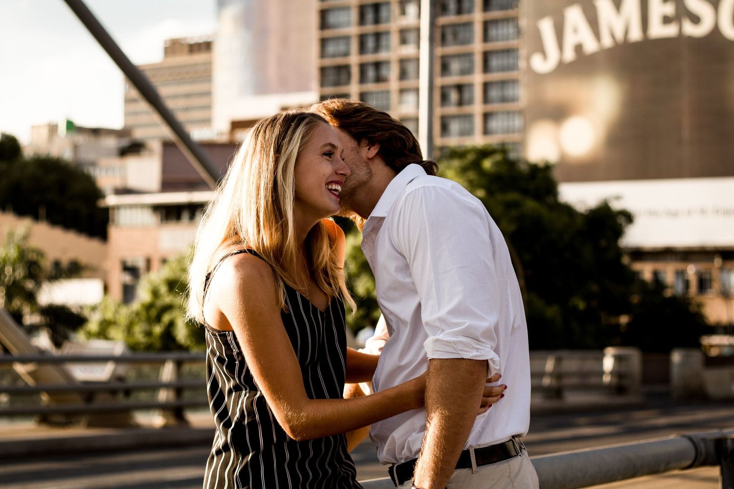 Couple session by travel photographer in natural outdoor setting