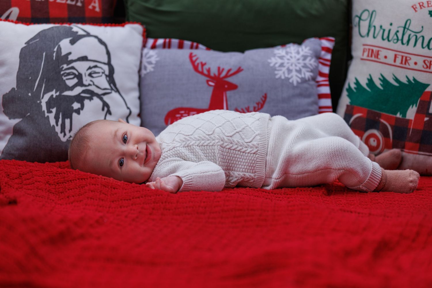 young baby looking to camera