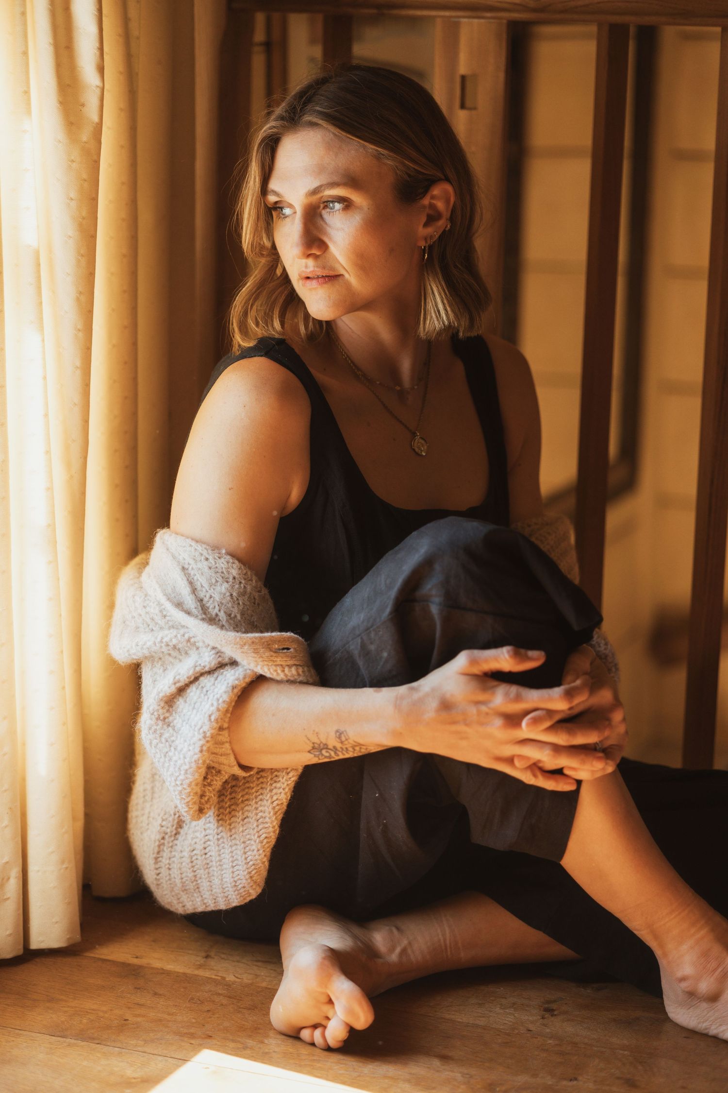 Natural light portrait photography West London, relaxed lifestyle headshot session